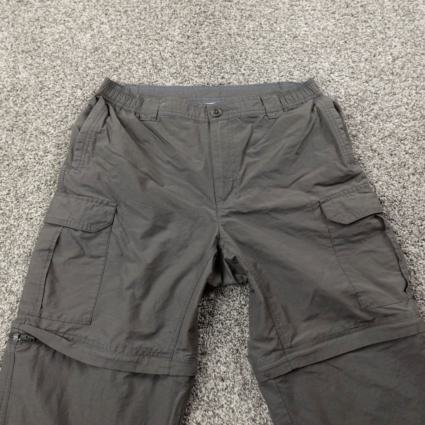 Vintage Columbia Pants Mens M Gray Cargo Silver Ridge Convertible Outdoor Hiking Hunting Size US 31 - 6 Thumbnail