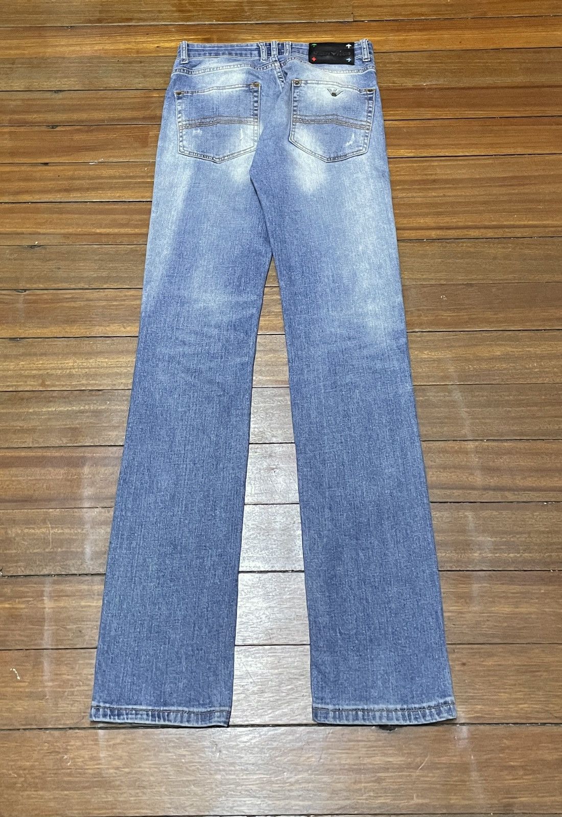 Giorgio Armani Rare Design Vintage Brand Giorgio Armani Ripped Jeans 2000s Size US 29 - 2 Thumbnail