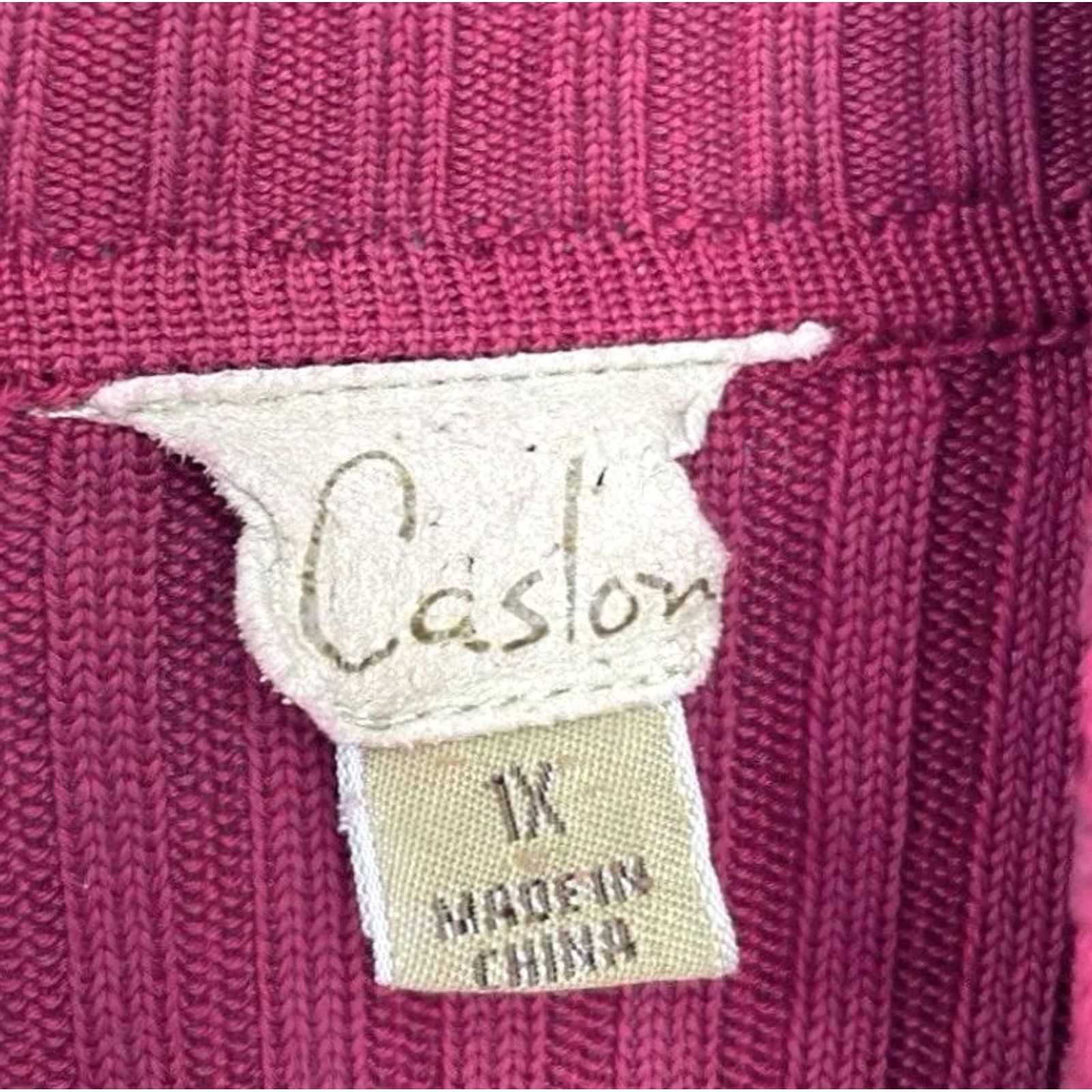Vintage VINTAGE Caslon Plus Size 100% Silk Red Ribbed Turtleneck Sweater 1x, Classic, Runs Small Size XL / US 12-14 / IT 48-50 - 4 Thumbnail