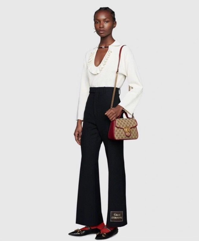 Gucci Gucci V-neck Ruffled Long-sleeve Top Size XXS / US 00 / IT 34 - 1 Thumbnail