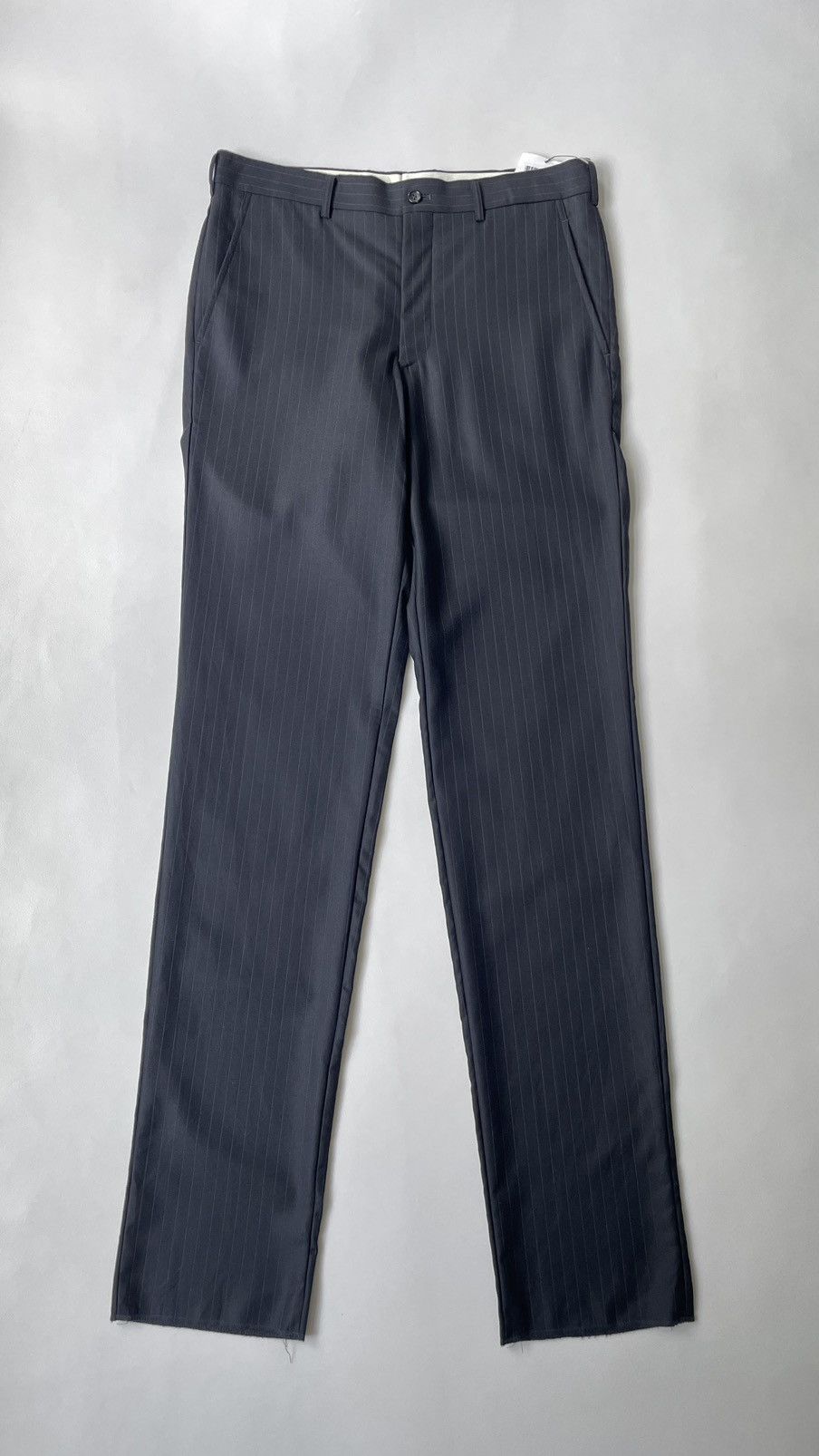 Comme des Garcons A/W 11 Blue Pinstripe Wool Trousers Size US 34 / EU 50 - 2 Thumbnail