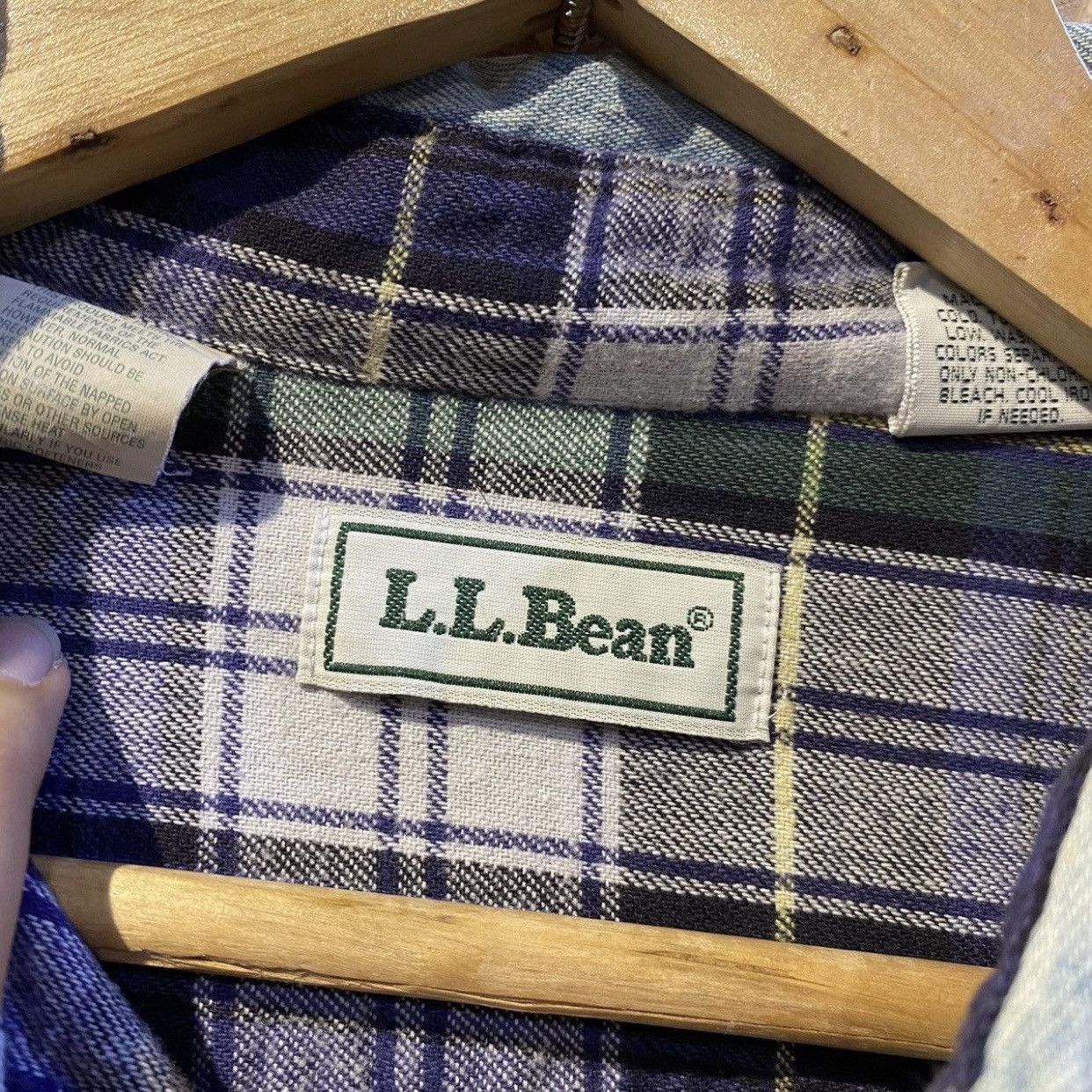 L.L. Bean × Vintage Vintage 90s LL Bean Heavy Cotton Button Shirt Denim USA Size US L / EU 52-54 / 3 - 10 Thumbnail