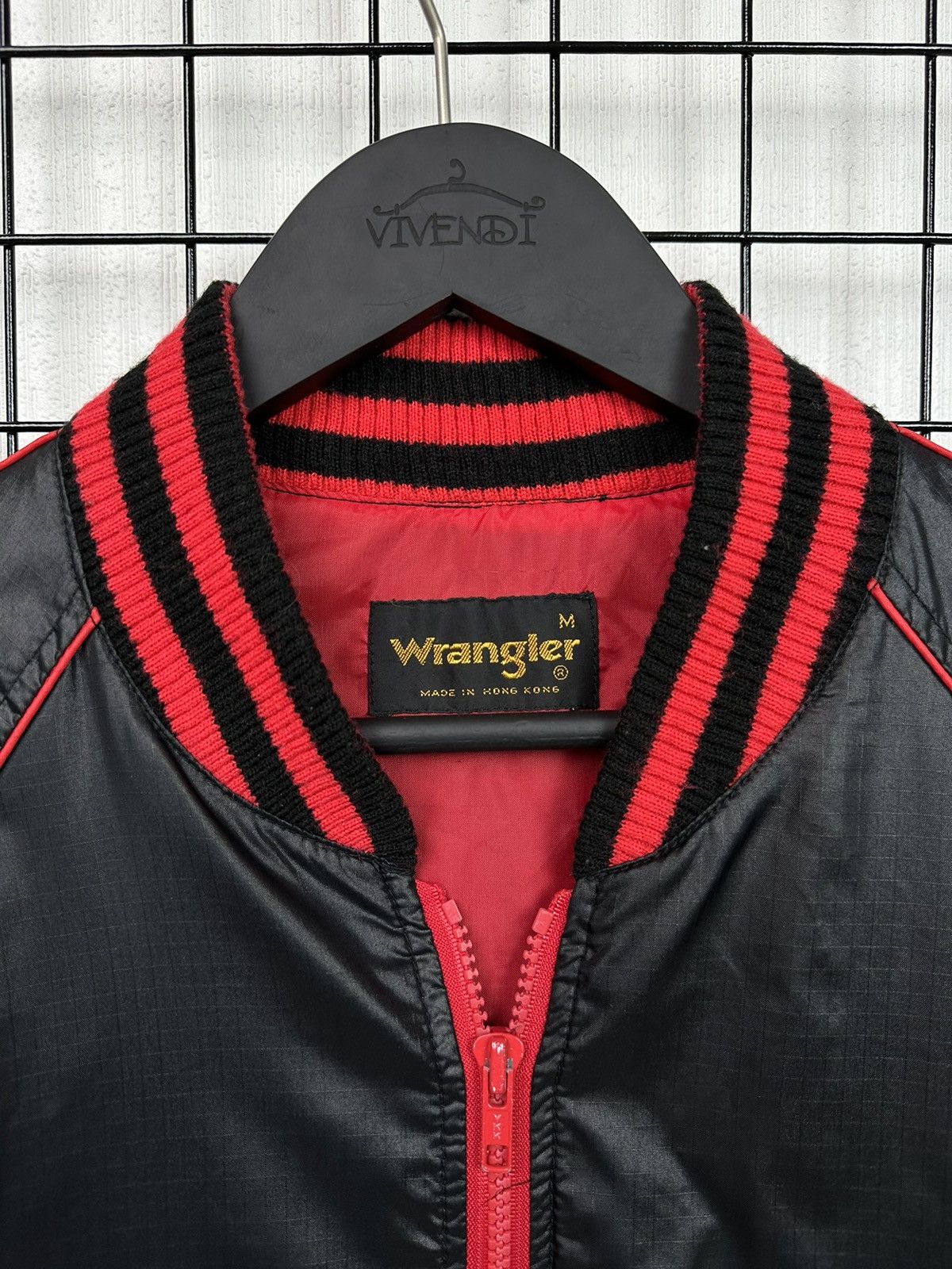 Vintage × Wrangler Vintage Wrangler Bomber Jacket light Men M Black Hong Kong Size US M / EU 48-50 / 2 - 8 Thumbnail