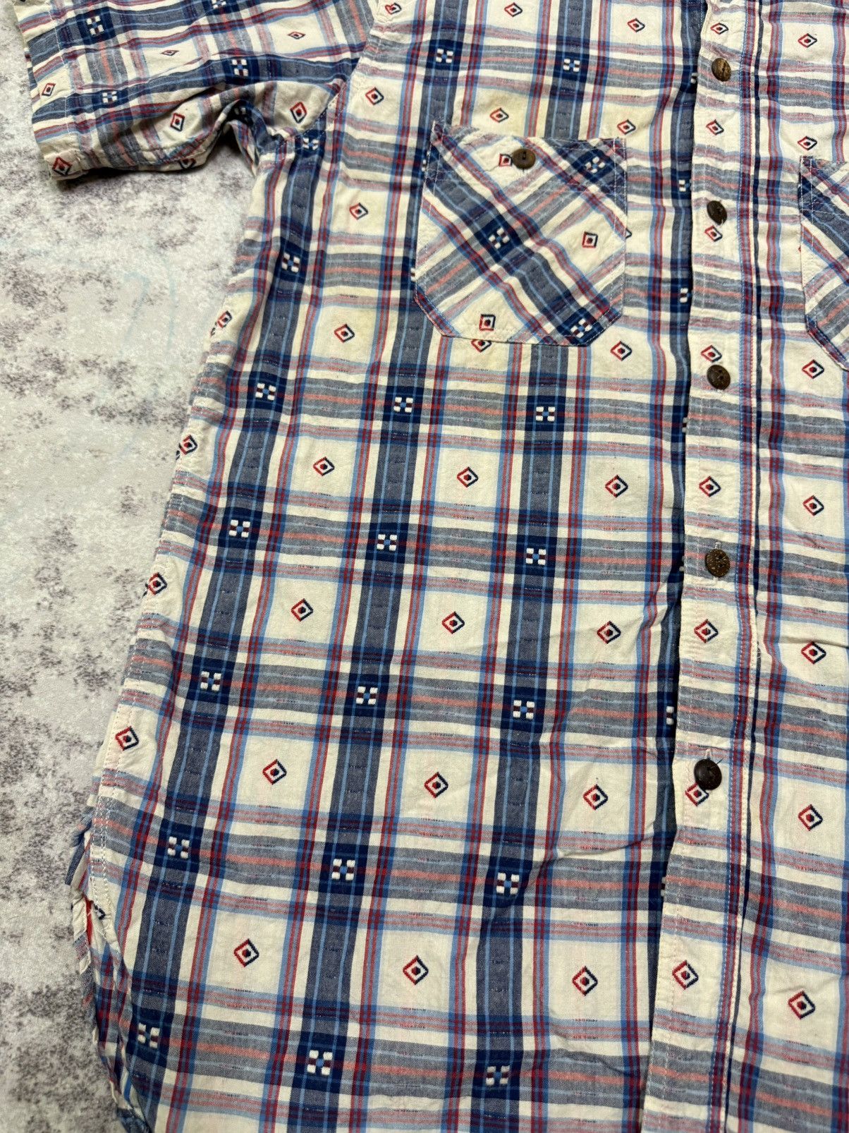 Sugar Cane Vintage Sugar Cane Twill Check Wood Button Up Work Shirt Size US M / EU 48-50 / 2 - 4 Thumbnail