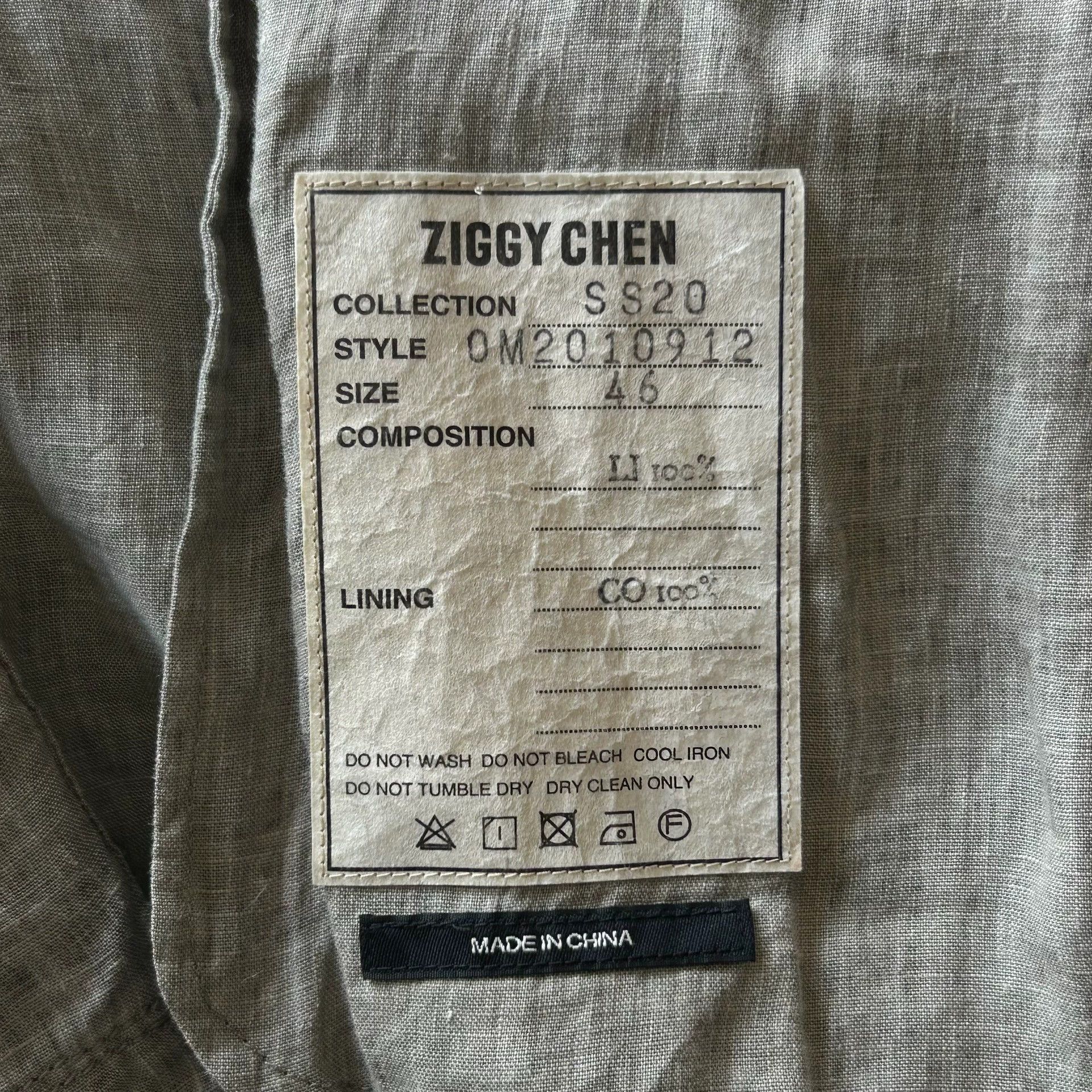 Ziggy Chen Ziggy Chen 20SS Postcard Letterhead Linen Blazer Size US S / EU 44-46 / 1 - 8 Thumbnail