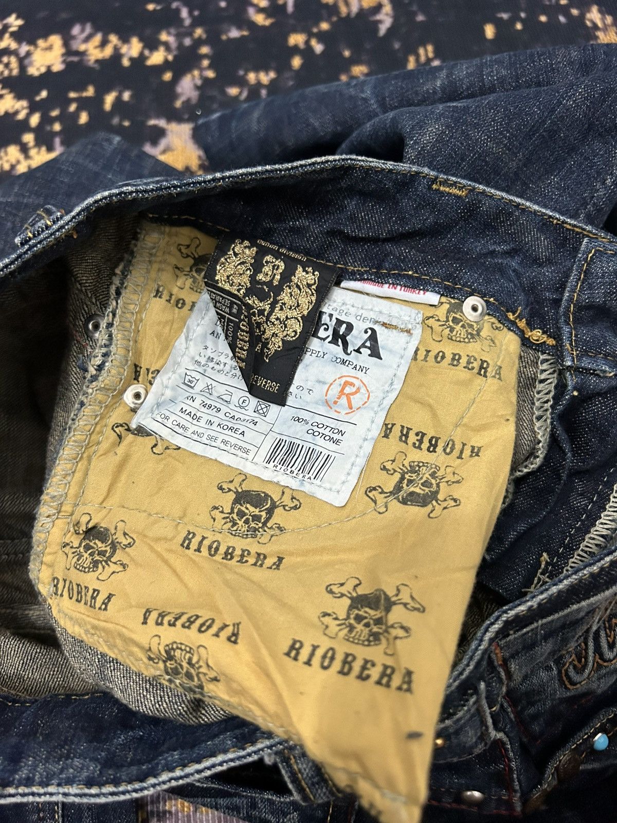 Tornado Mart Riobera Whiskered Studed Pocket Back Jeans Size US 30 / EU 46 - 15 Thumbnail