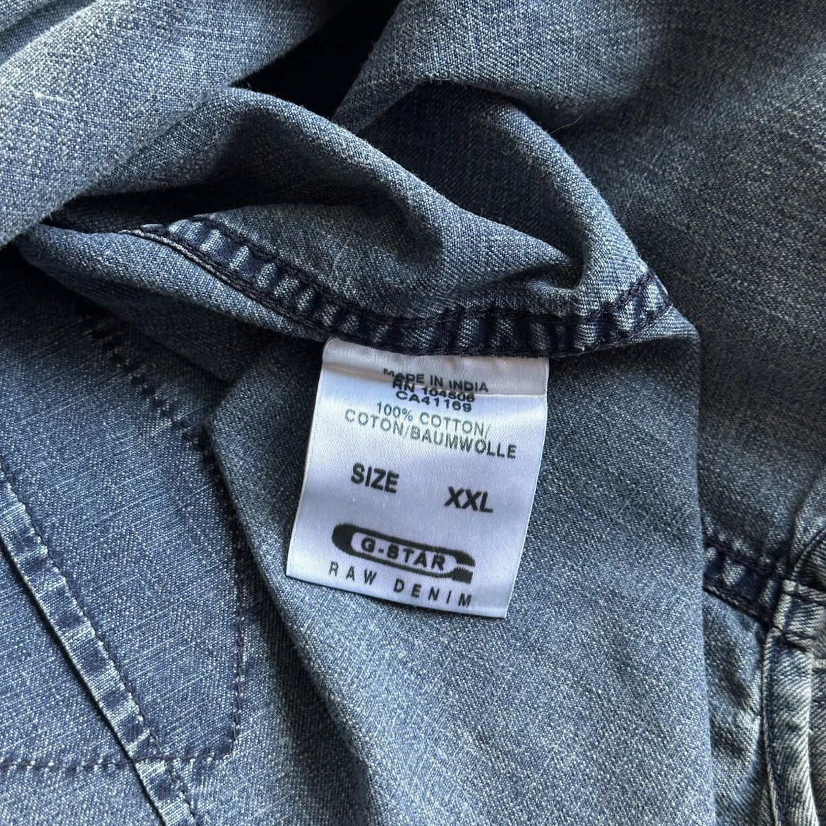 G-Star Vintage G-Star Raw Denim Big Logo Western Snap Button Shirt Size US XL / EU 56 / 4 - 12 Thumbnail