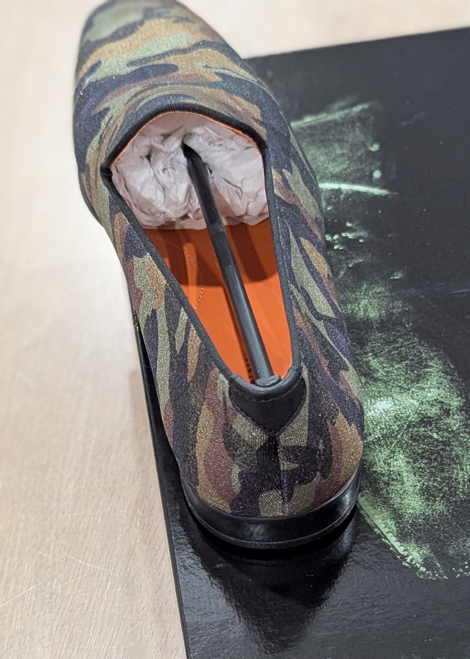 Magnanni Magnanni "Voto" Slip On Penny Loafers Green Camo US 9 Size US 9 / EU 42 - 4 Thumbnail