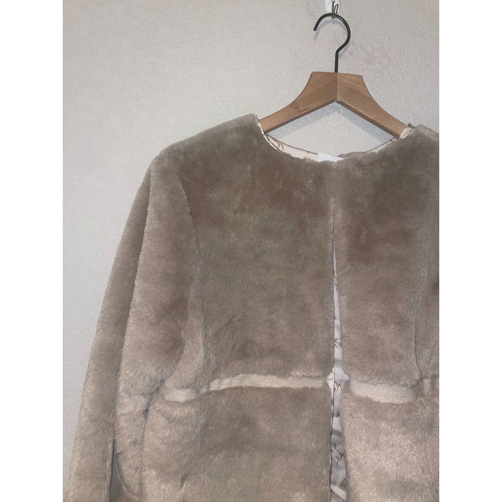Other Womens Olympiah Coat Selle Two-Tone Fur Jacket Beige Small Size S / US 4 / IT 40 - 4 Thumbnail