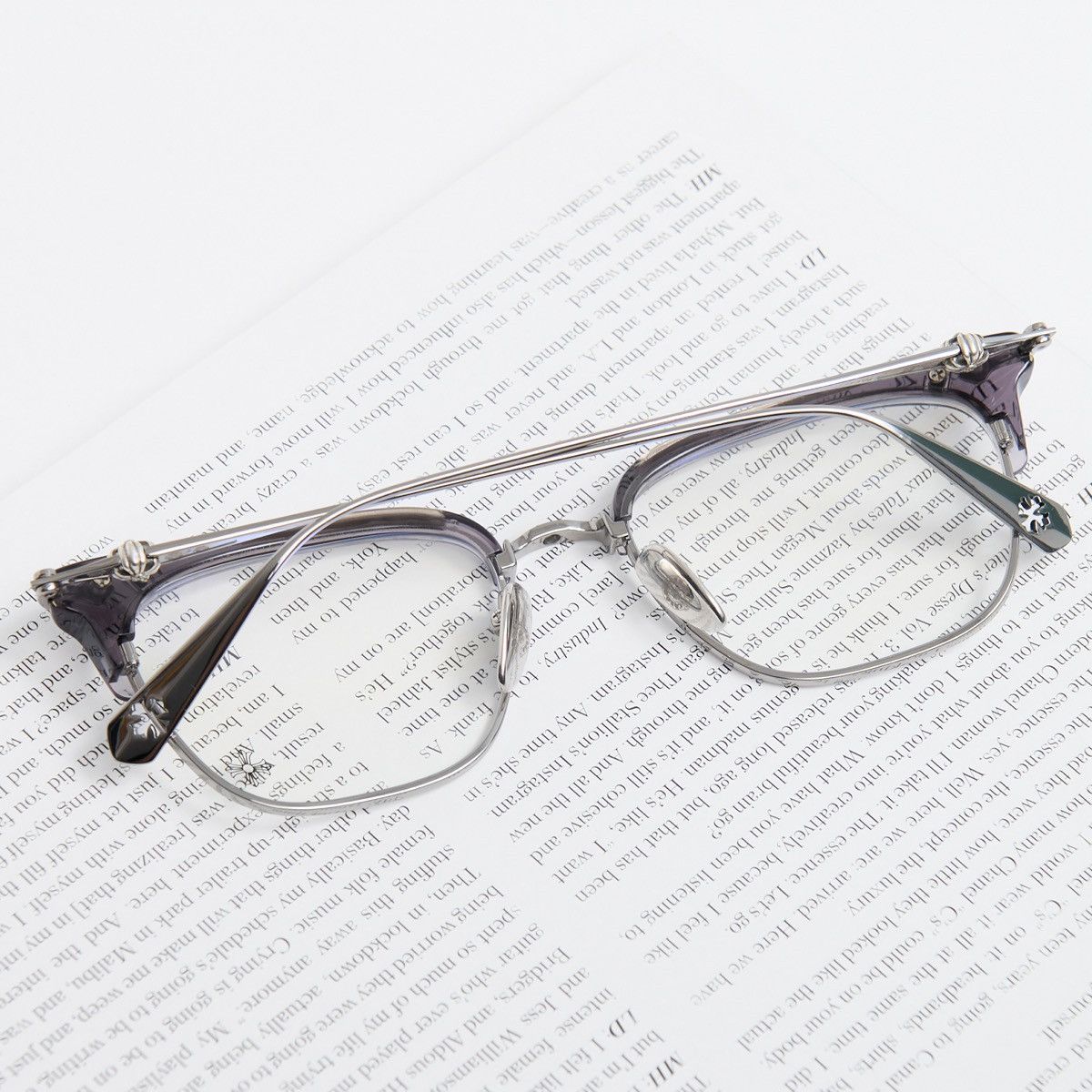 Chrome Hearts CHROME HEARTS SLUNTRADICTION (54) FLINT/GUNMETAL GLASSES Size ONE SIZE - 9 Thumbnail