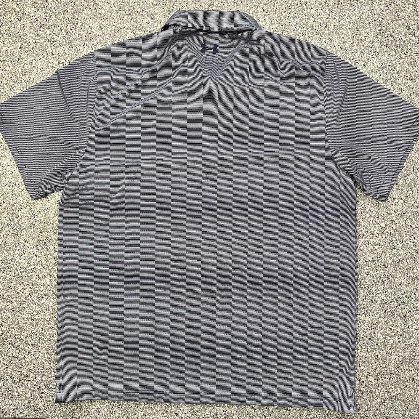 Under Armour Under Armour Golf Polo Shirt Mens 2XL Striped The Playoff Blue Polo Mens 2XL Golf Breathable Size US XXL / EU 58 / 5 - 6 Thumbnail