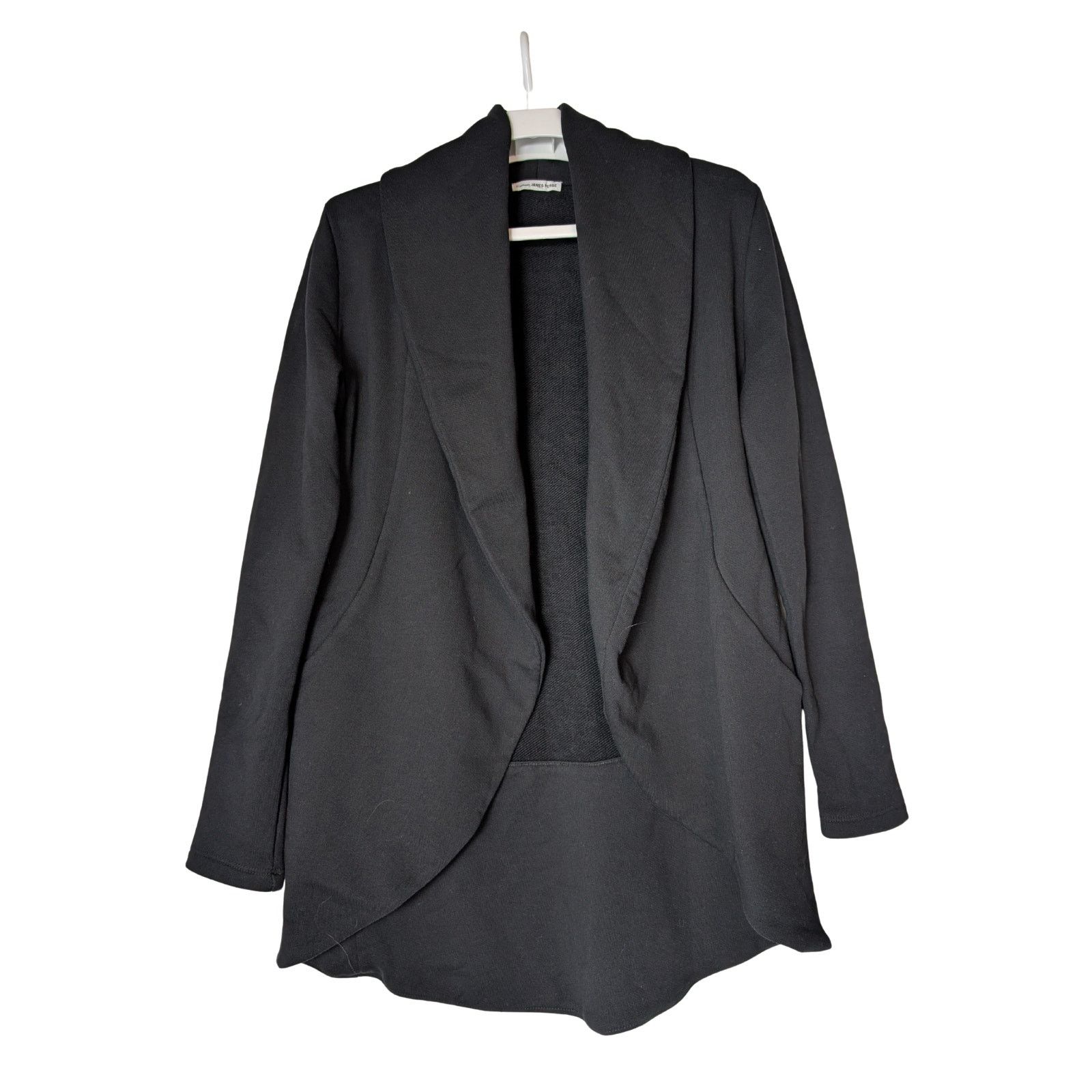 James Perse James Perse French Terry Open Front Cardigan Black Women’s Size XS / US 0-2 / IT 36-38 - 1 Thumbnail