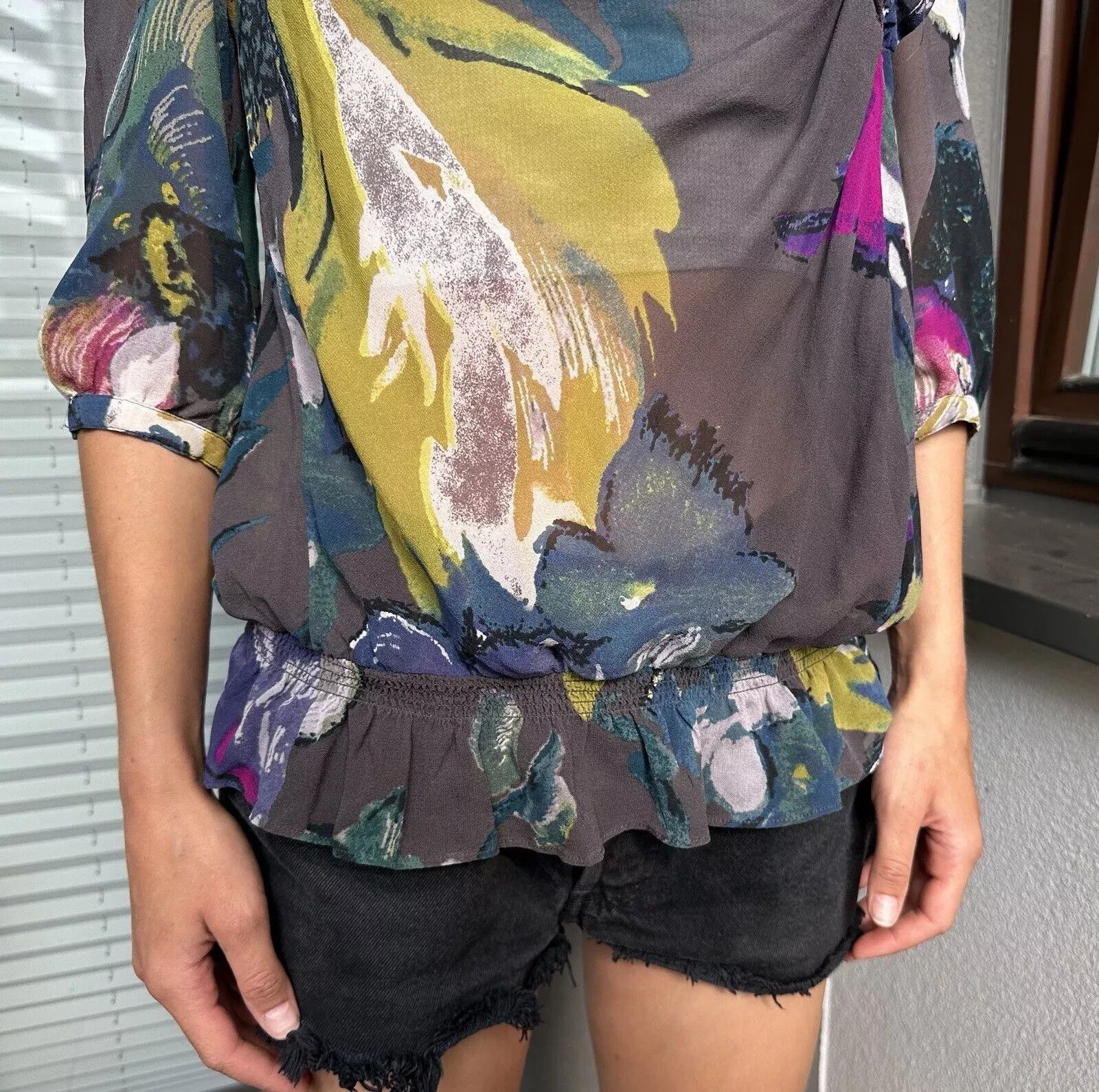 Ted Baker Ted Baker Silk Mesh Multicolor Top Blouse Size 2 Size M / US 6-8 / IT 42-44 - 7 Thumbnail