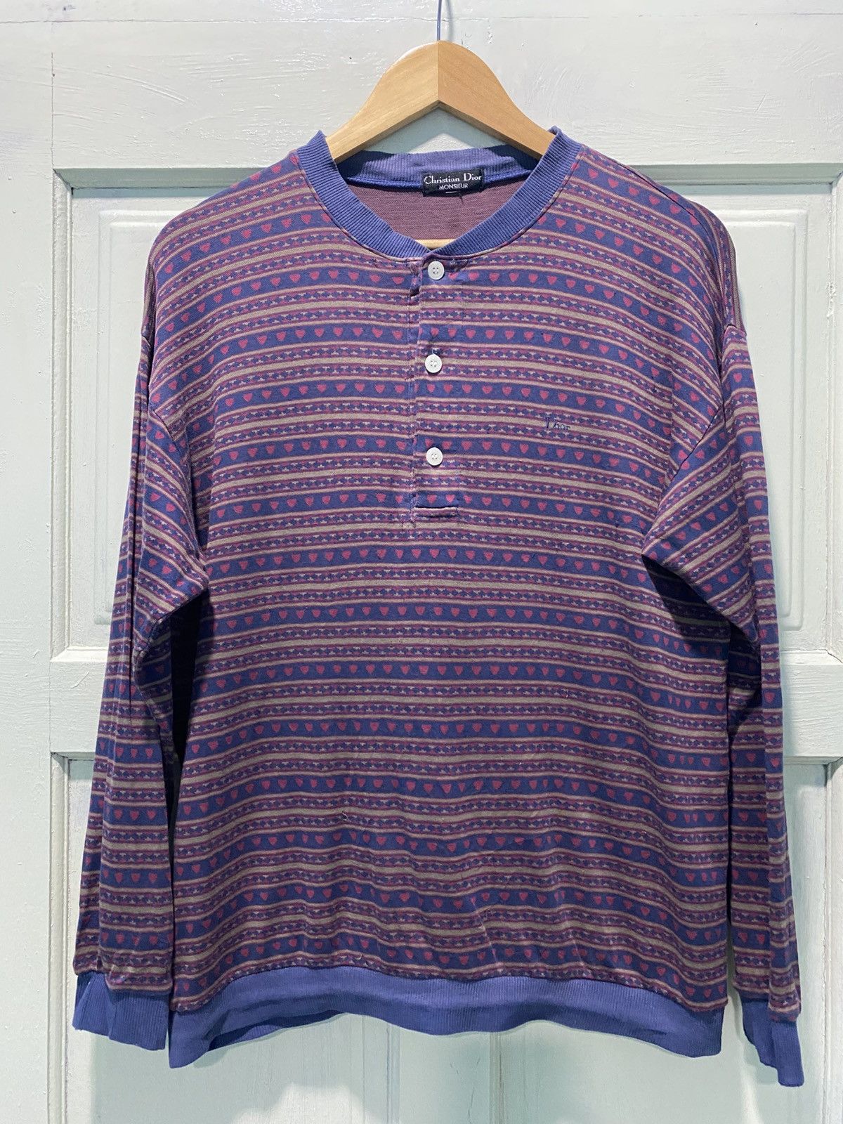 Christian Dior Monsieur Vintage Christian Dior Monsieur Stripe Long Made Japan Size US M / EU 48-50 / 2 - 1 Thumbnail