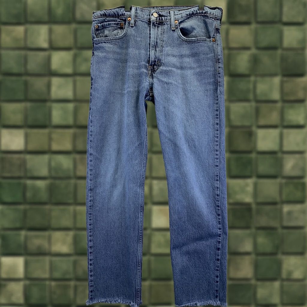 Levi's VINTAGE Levi’s 502 Denim Distressed Raw Hem Straight Leg Mens Jeans 34x32-4959 Size US 34 / EU 50 - 1 Thumbnail