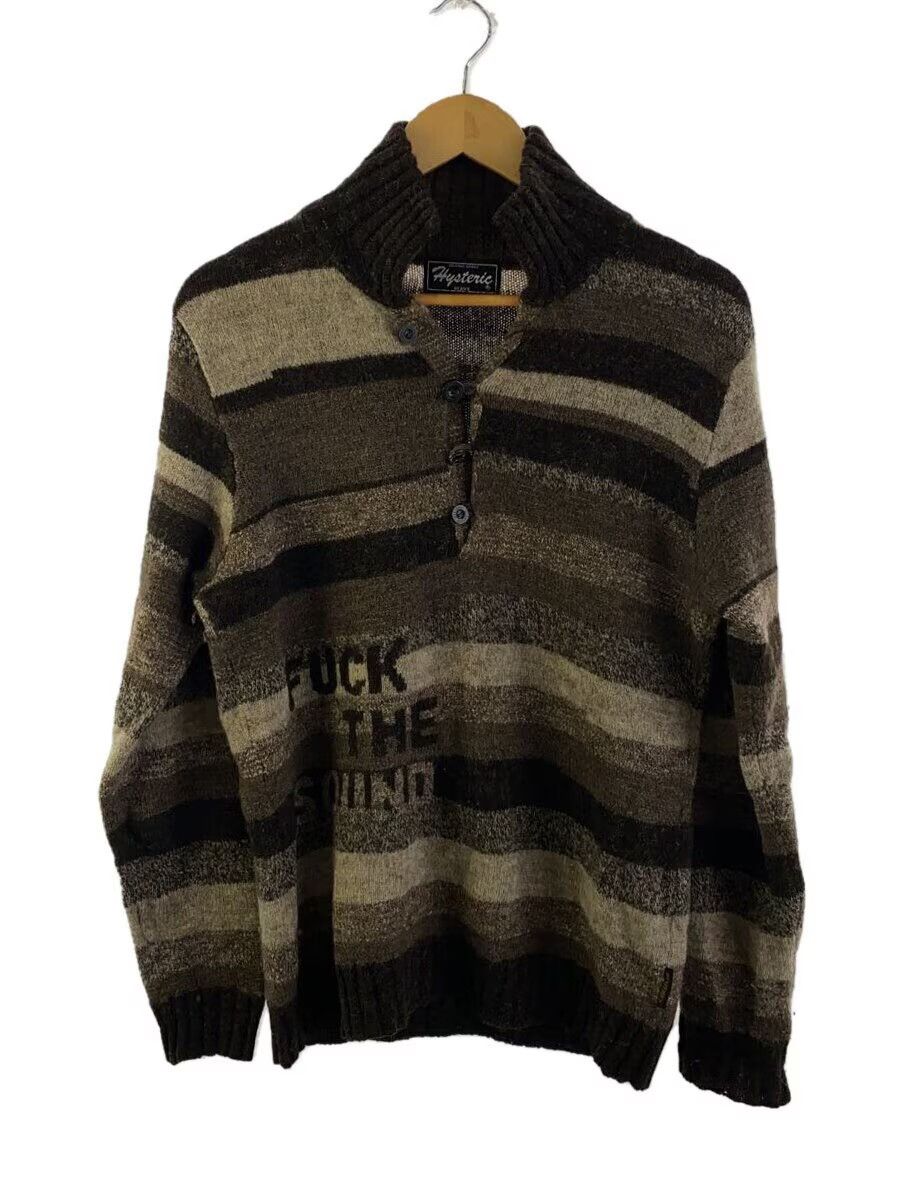 Fuck The Sound Striped Wool Knit Sweater