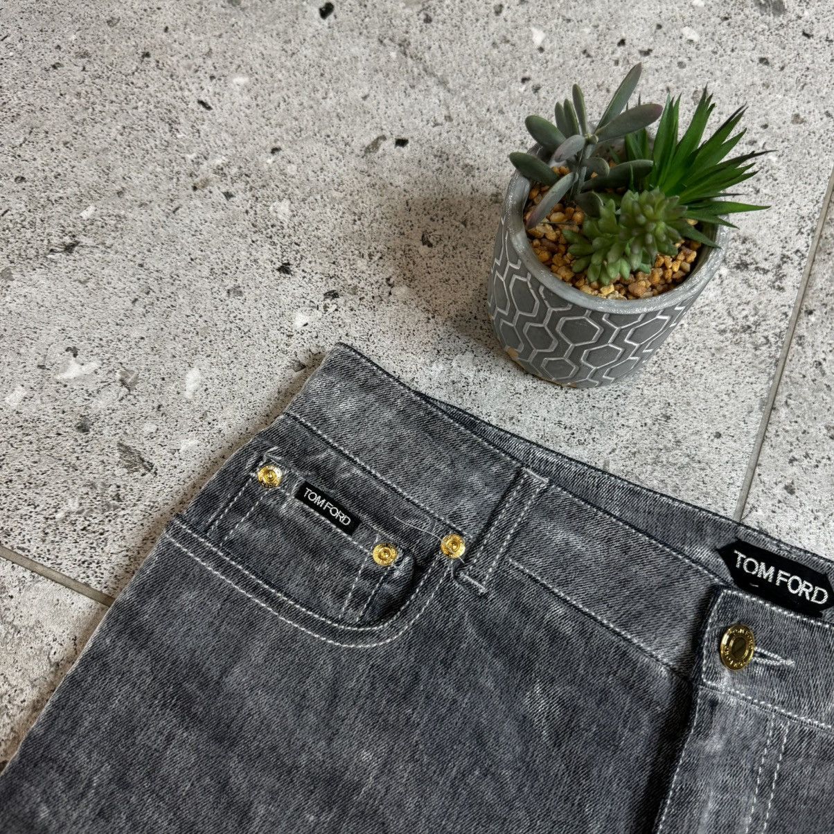 Tom Ford Tom Ford Women's Zipped Velour Gray Jeans Pants Size 28" / US 6 / IT 42 - 6 Thumbnail