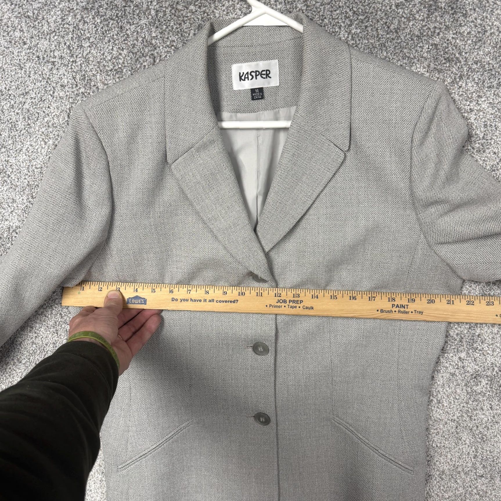 Kasper Kasper Blazer 14 Three-Button Lined Suit Jacket Career Office Chic Classic Size XL / US 12-14 / IT 48-50 - 4 Thumbnail