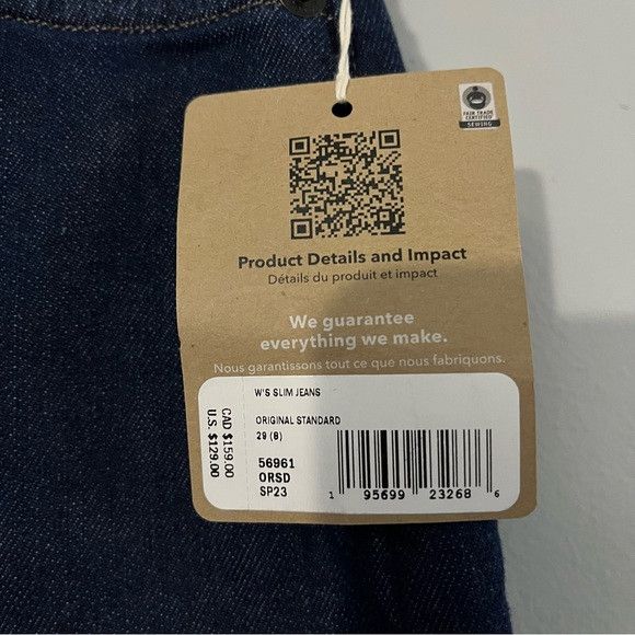 Patagonia Patagonia women’s Slim Jeans size 29 NWT Size 29" - 6 Thumbnail