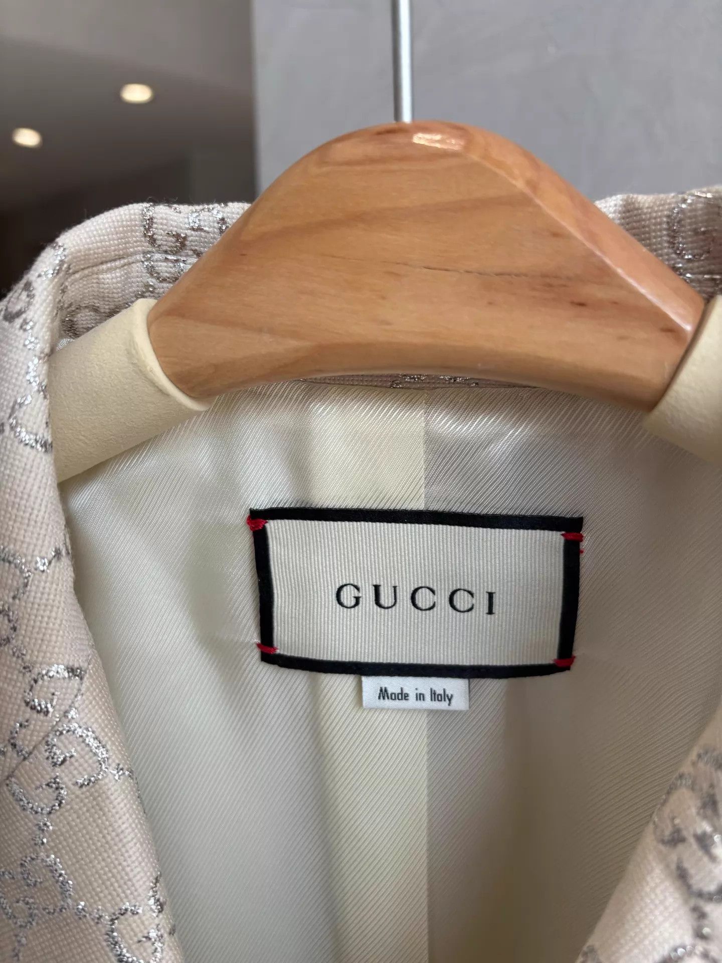 Gucci Gucci Silver/White Full GG Logo Blazer Size S / US 4 / IT 40 - 3 Thumbnail