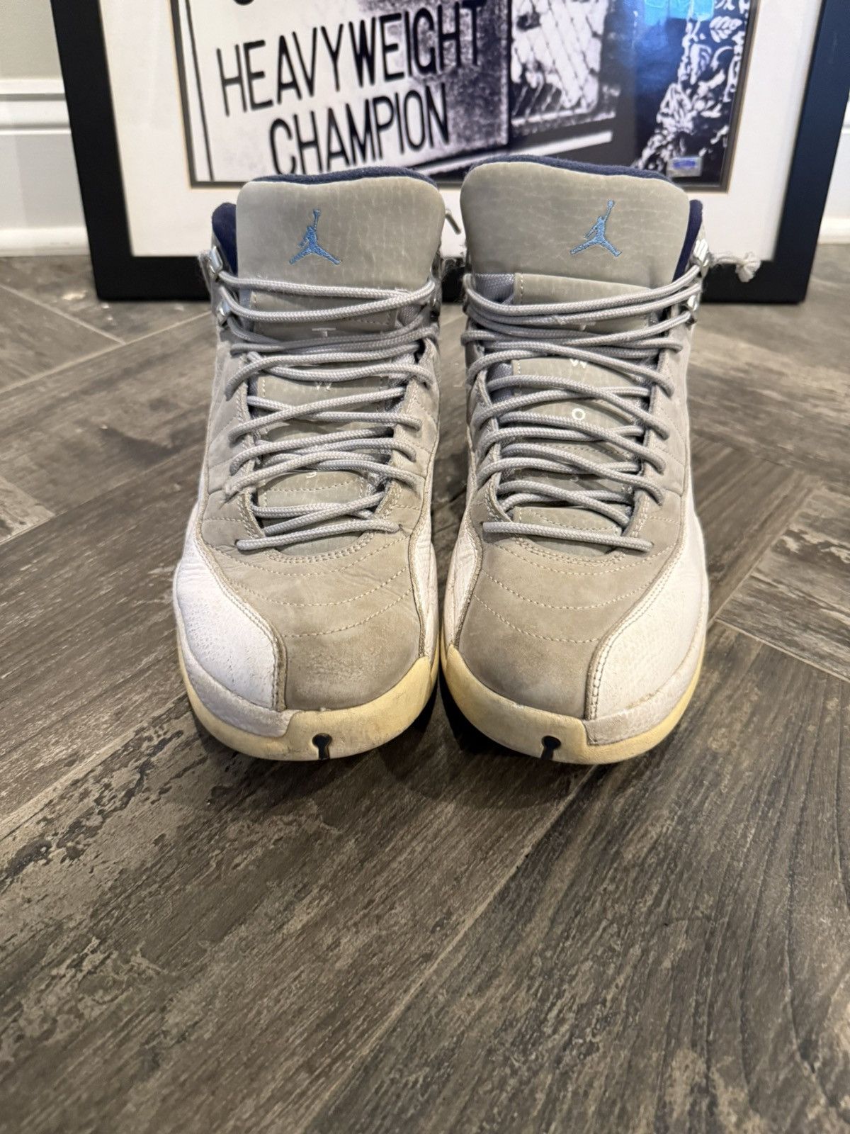 Jordan Brand Air Jordan 12 Retro Grey University Blue Size US 10 / EU 43 - 2 Thumbnail