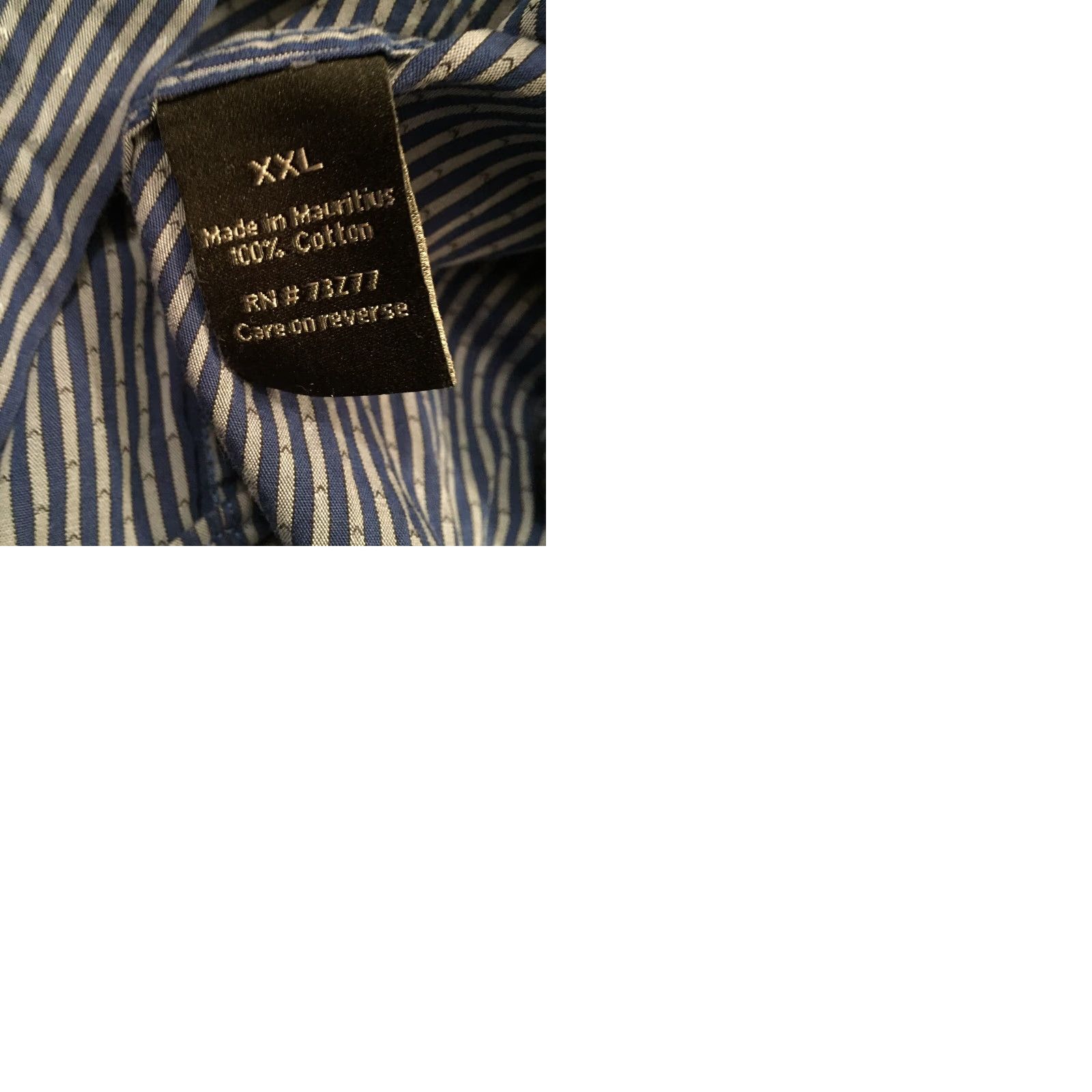 Apt. 9 Apt 9 Shirt Mens XXL Blue Striped Long Sleeve Button Up Size US XXL / EU 58 / 5 - 9 Thumbnail