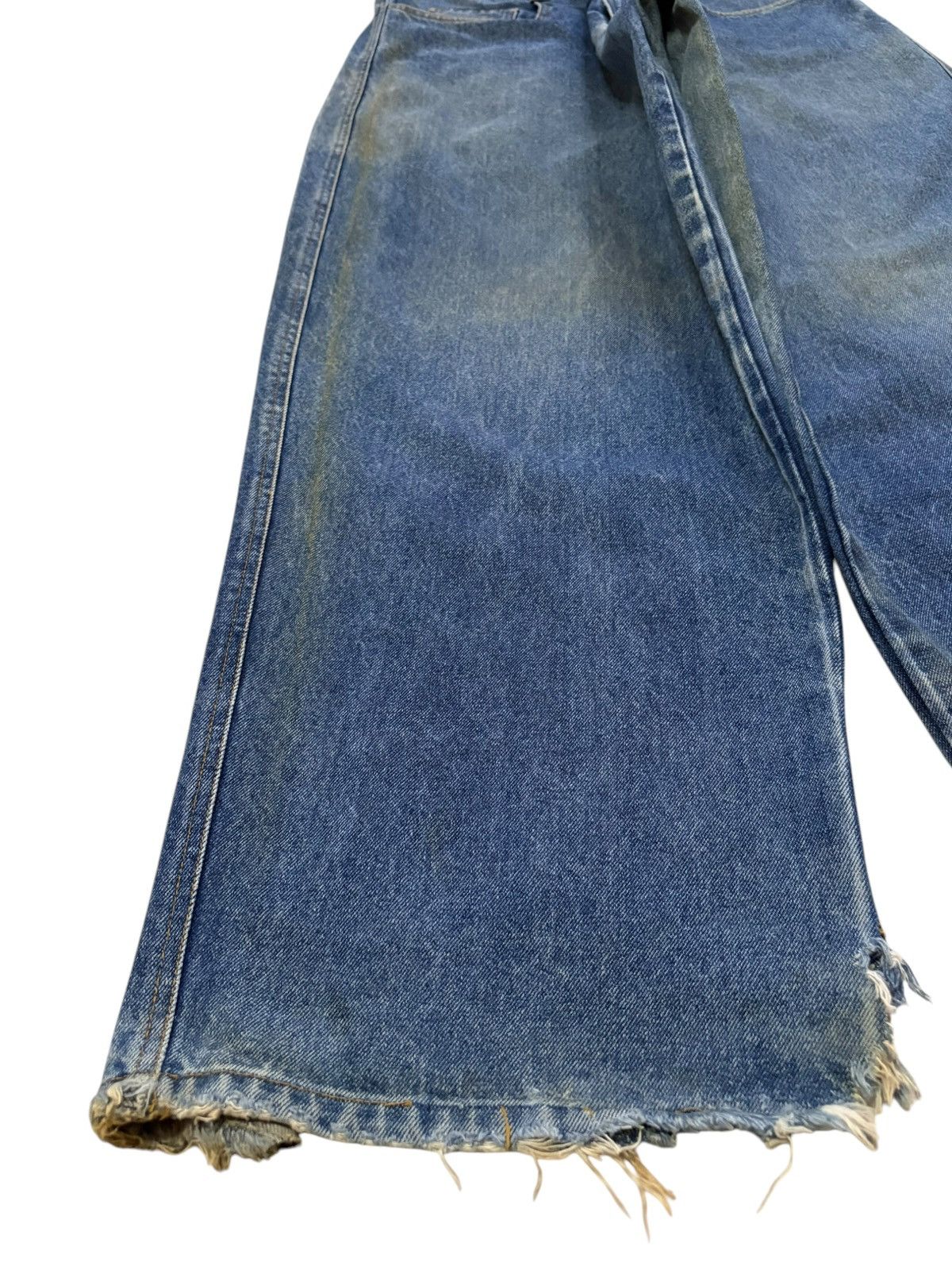 Japanese Brand × Tribal Streetwear Vintage Japanese Brand Mud Wash Ultra Wide Leg Baggy Jeans Size US 34 / EU 50 - 6 Thumbnail