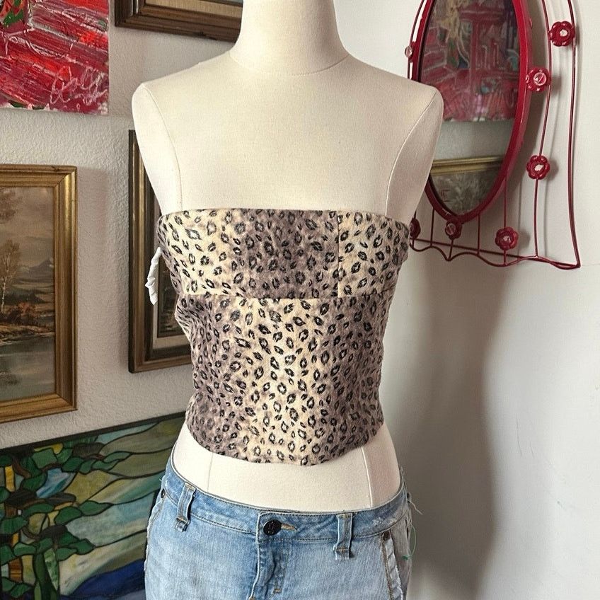 Other 3k ladies soft leopard print tube top Size L / US 10 / IT 46 - 1 Thumbnail