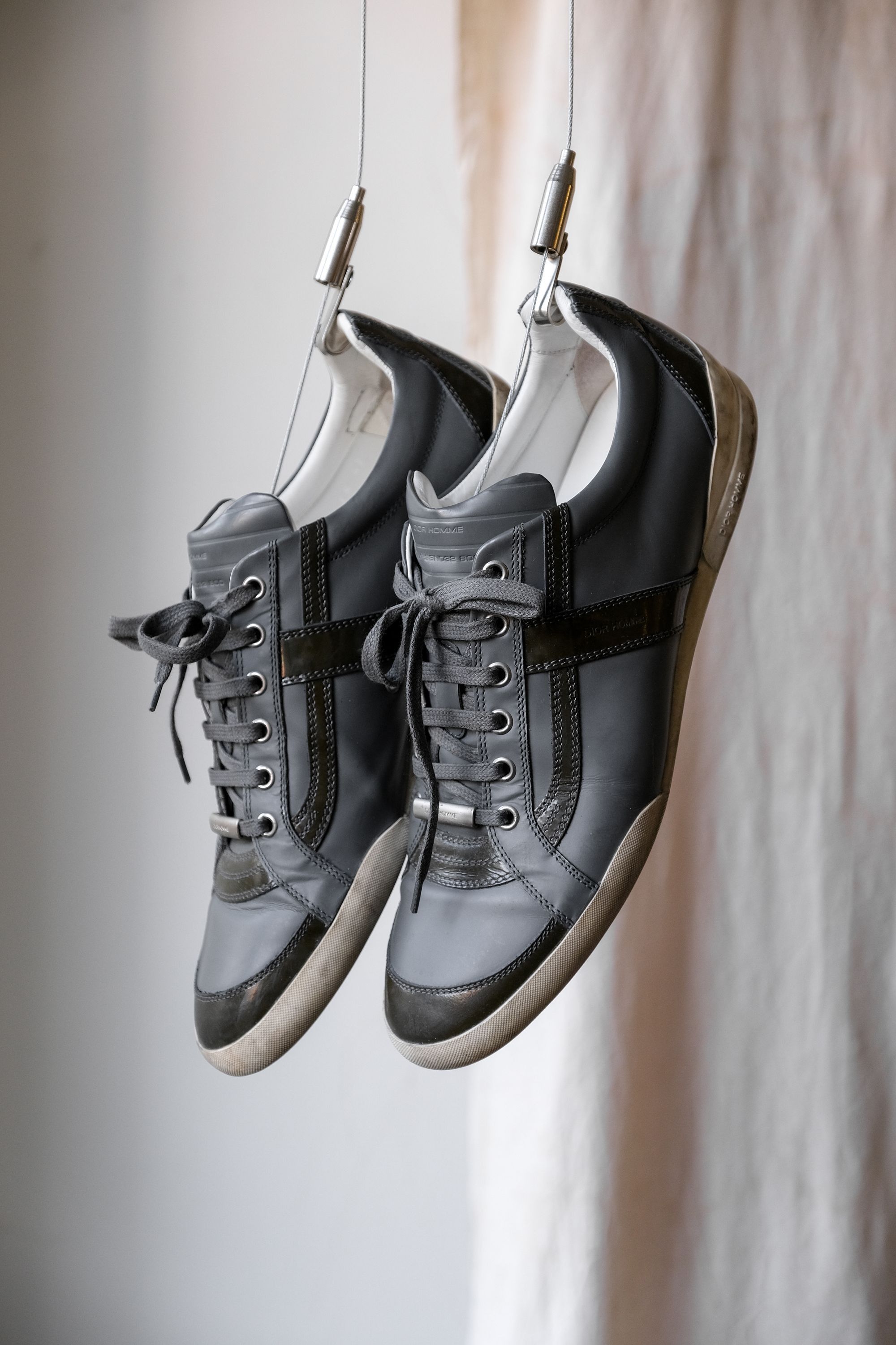 Dior DIOR HOMME Silver / Grey Leather Sneakers Size US 9 / EU 42 - 1 Thumbnail