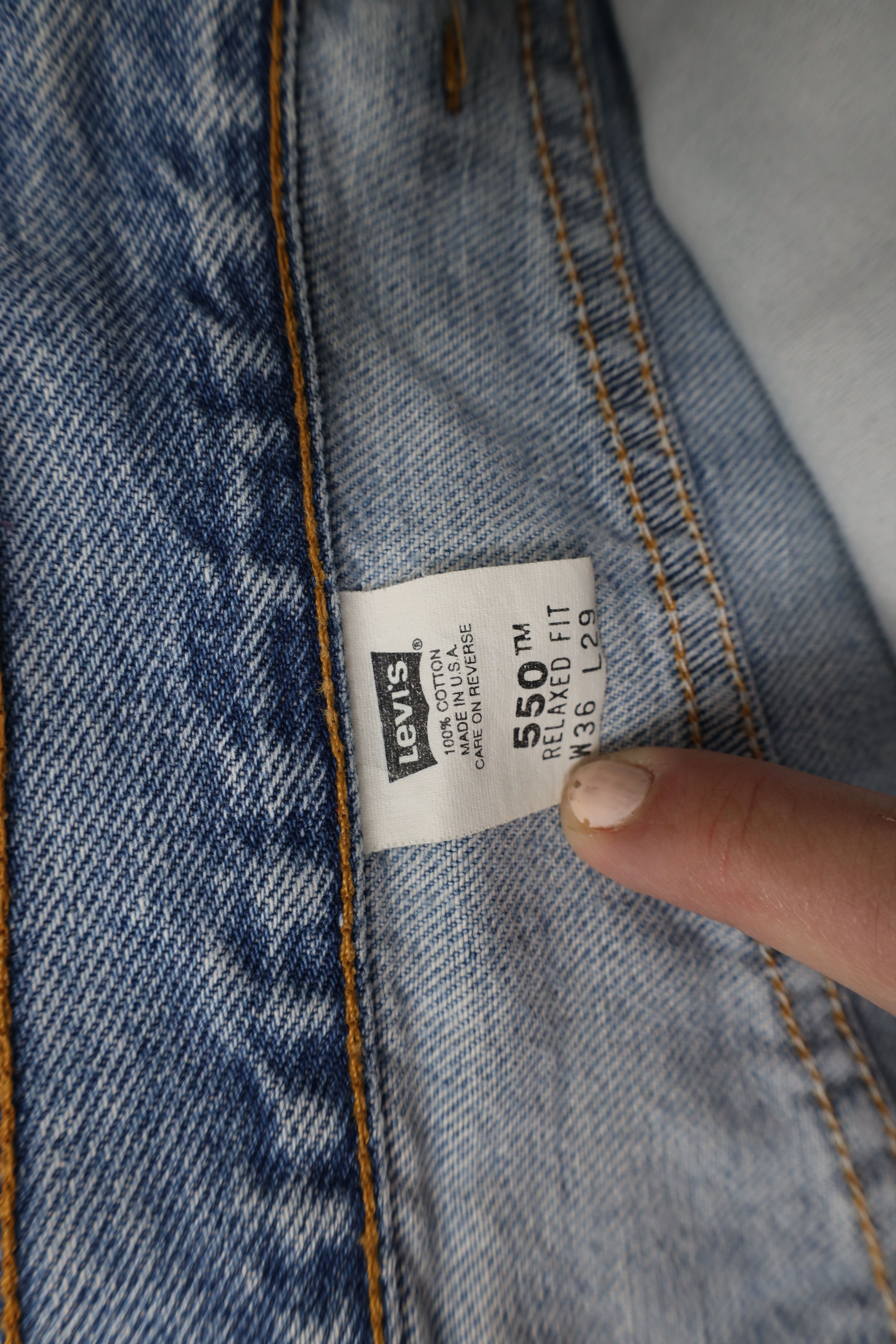 Levi's × Vintage Vintage Y2K 2001 Levis 550 Relaxed Fit Denim Jeans USA Size US 36 / EU 52 - 10 Thumbnail