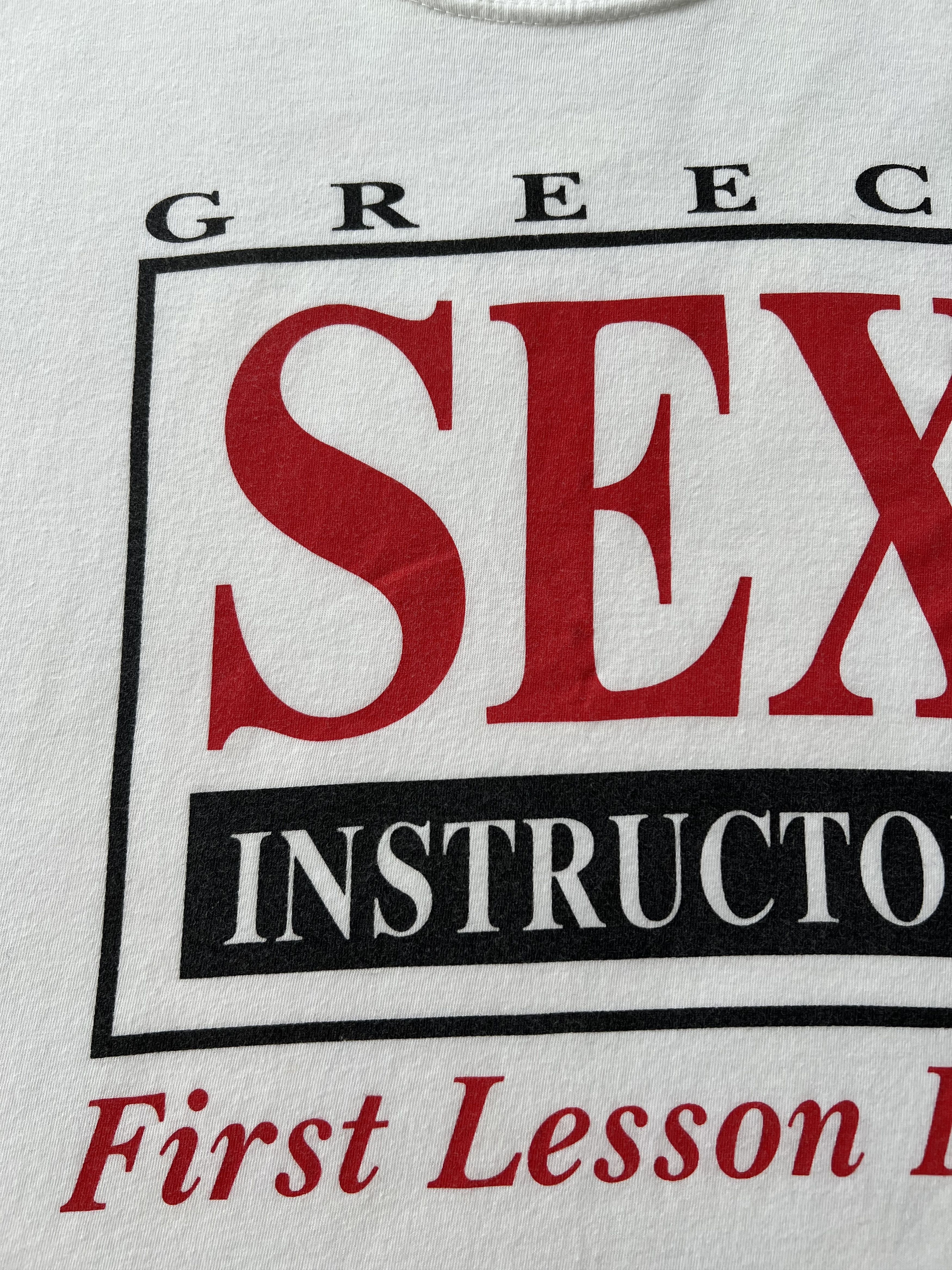 Vintage Vintage 90s Greece Sex Instructor First Lesson Free T-shirt Size US S / EU 44-46 / 1 - 4 Thumbnail