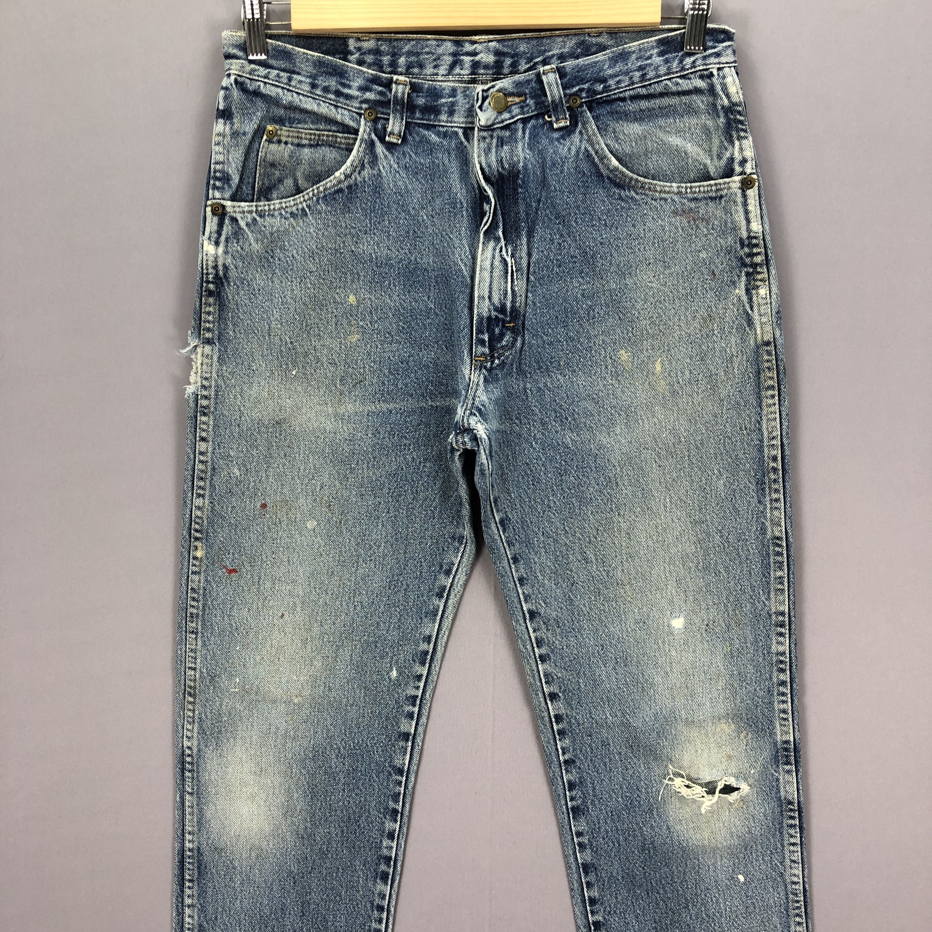 Wrangler Vintage Distressed Wrangler Jeans Faded Light Wash Denim Size US 32 / EU 48 - 3 Thumbnail