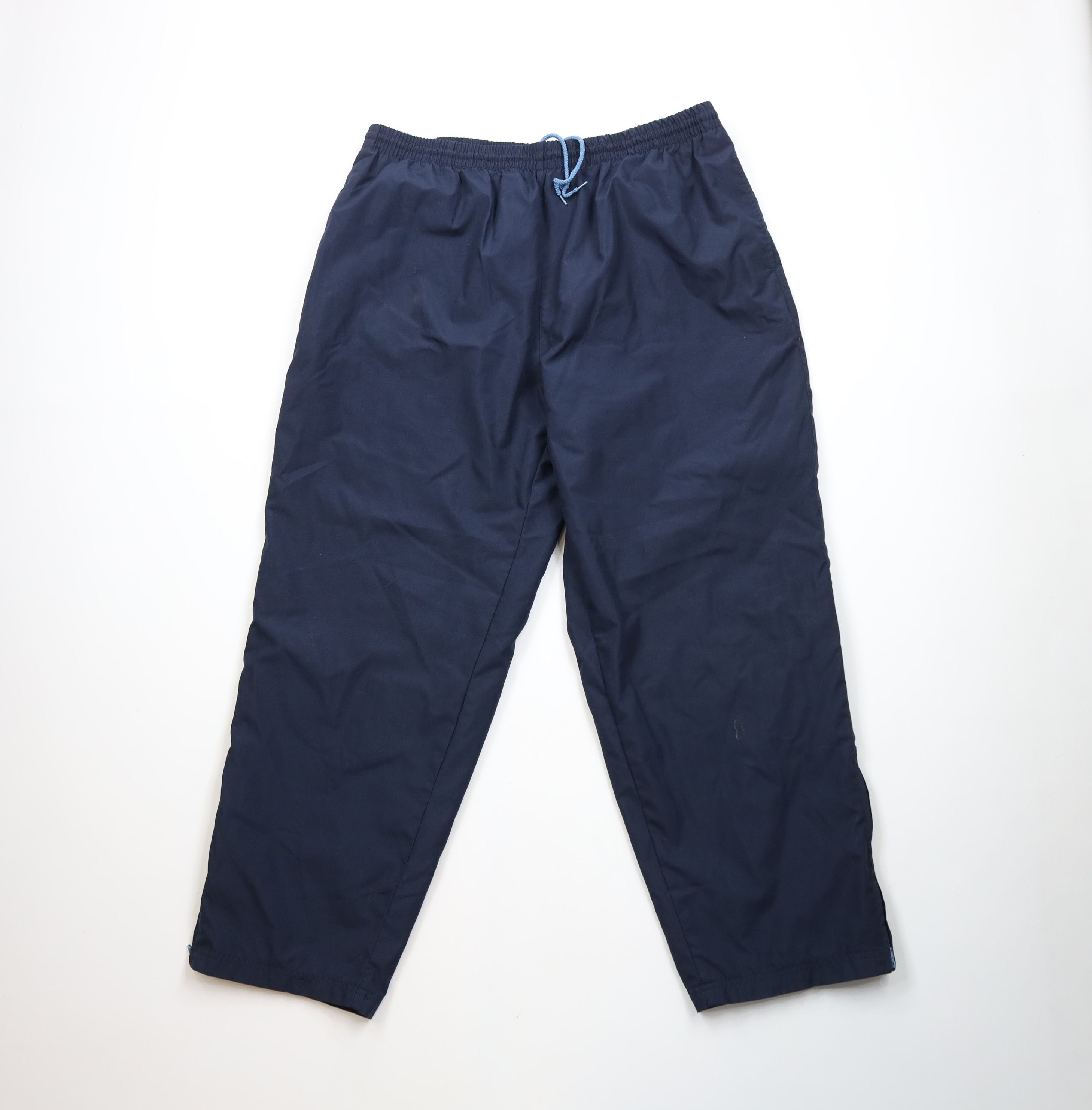Champion × Vintage Vintage 90s Champion Lined Wide Leg Windbreaker Pants Blue Size US 38 / EU 54 - 1 Thumbnail