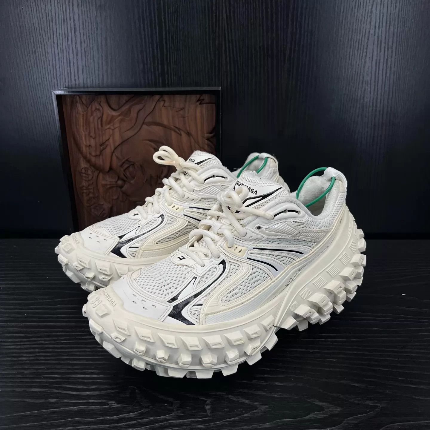 Balenciaga Balenciaga Triple S Women's White Black 38 Size US 8 / IT 38 - 1 Thumbnail