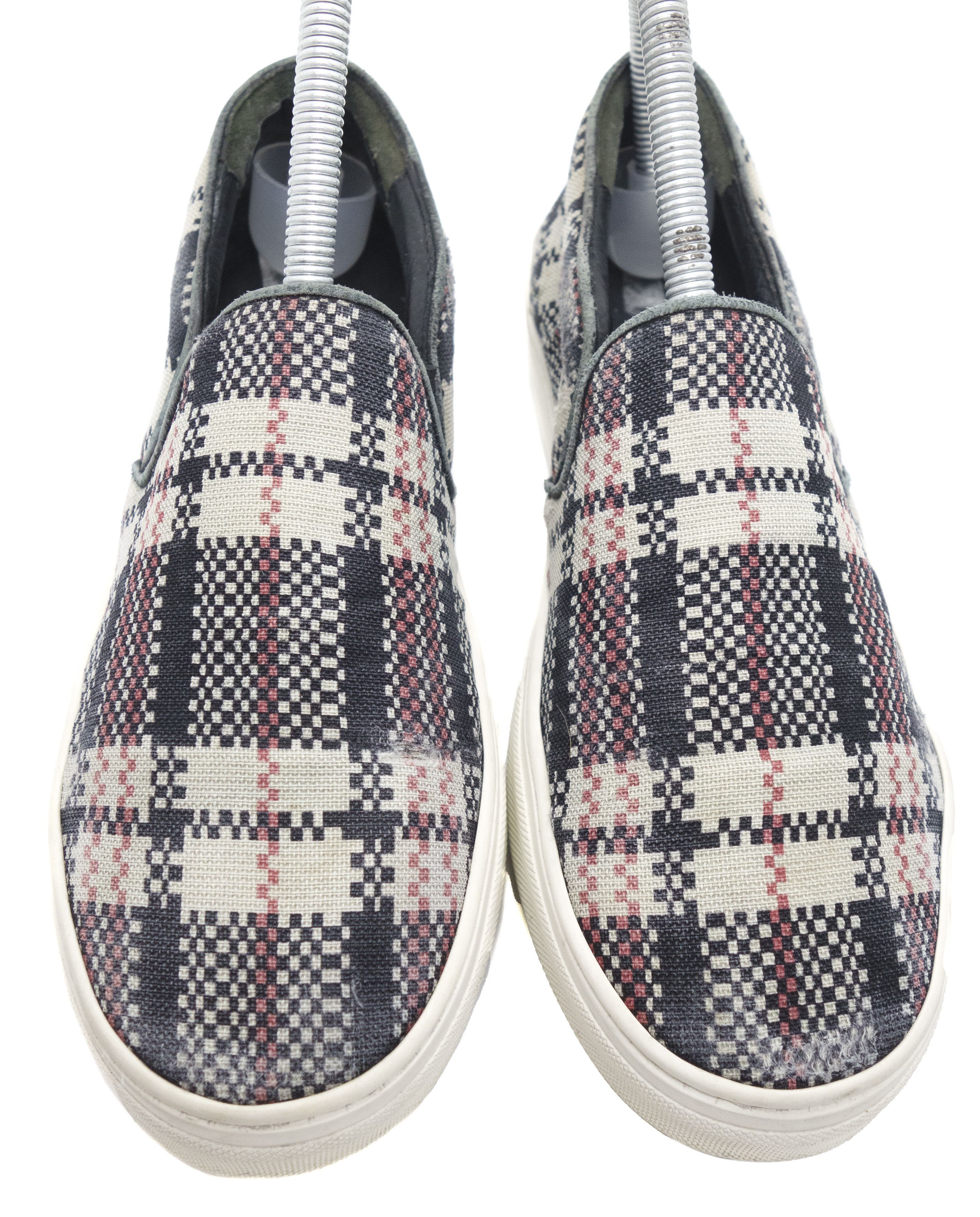 Celine × Hedi Slimane Hedi Slimane Era Plaid Skate Slip Ons Size US 8 / IT 38 - 3 Thumbnail