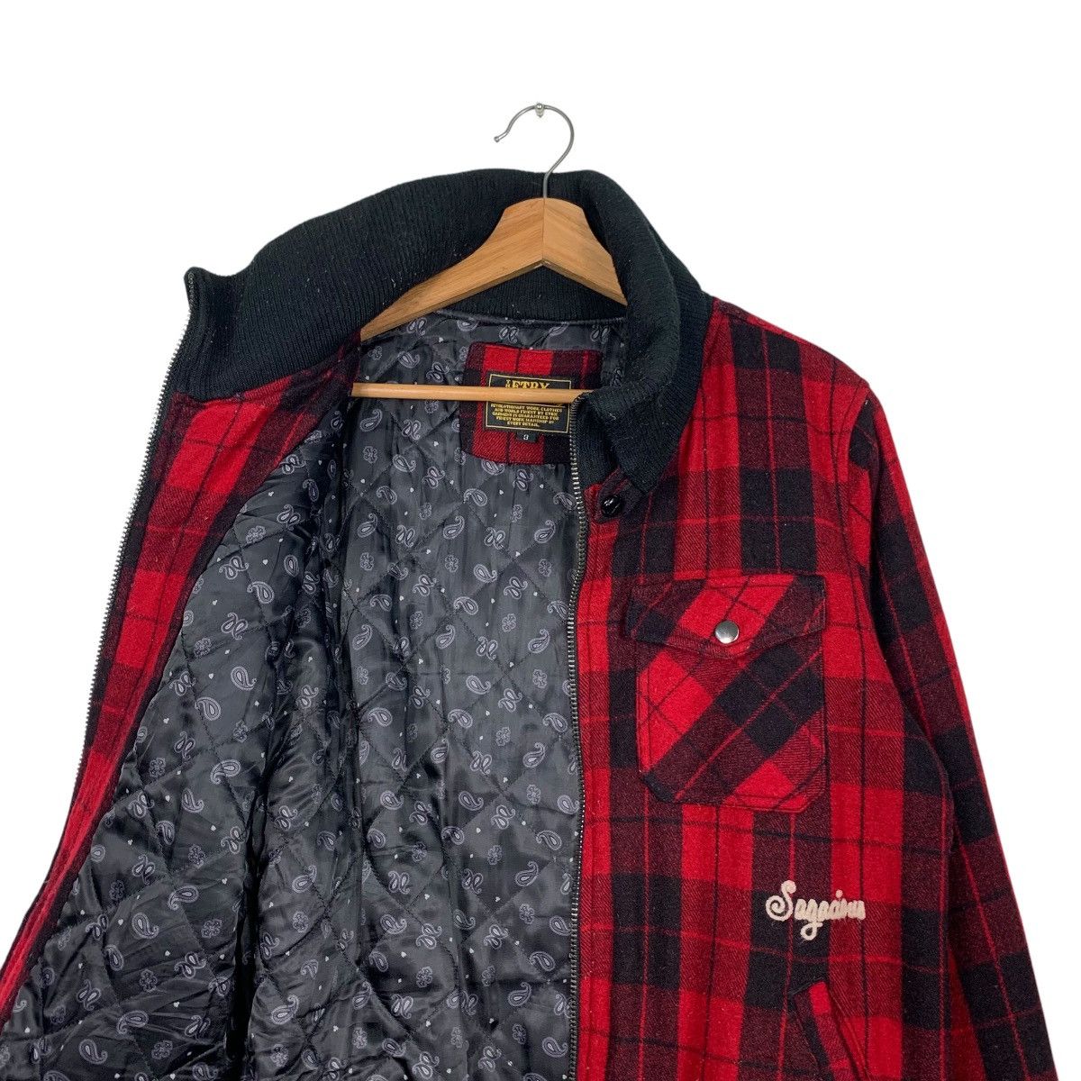 Japanese Brand ETBX Rude Boy Victim Big Logo Red Tartan Jacket #1852-C80 Size US S / EU 44-46 / 1 - 10 Thumbnail