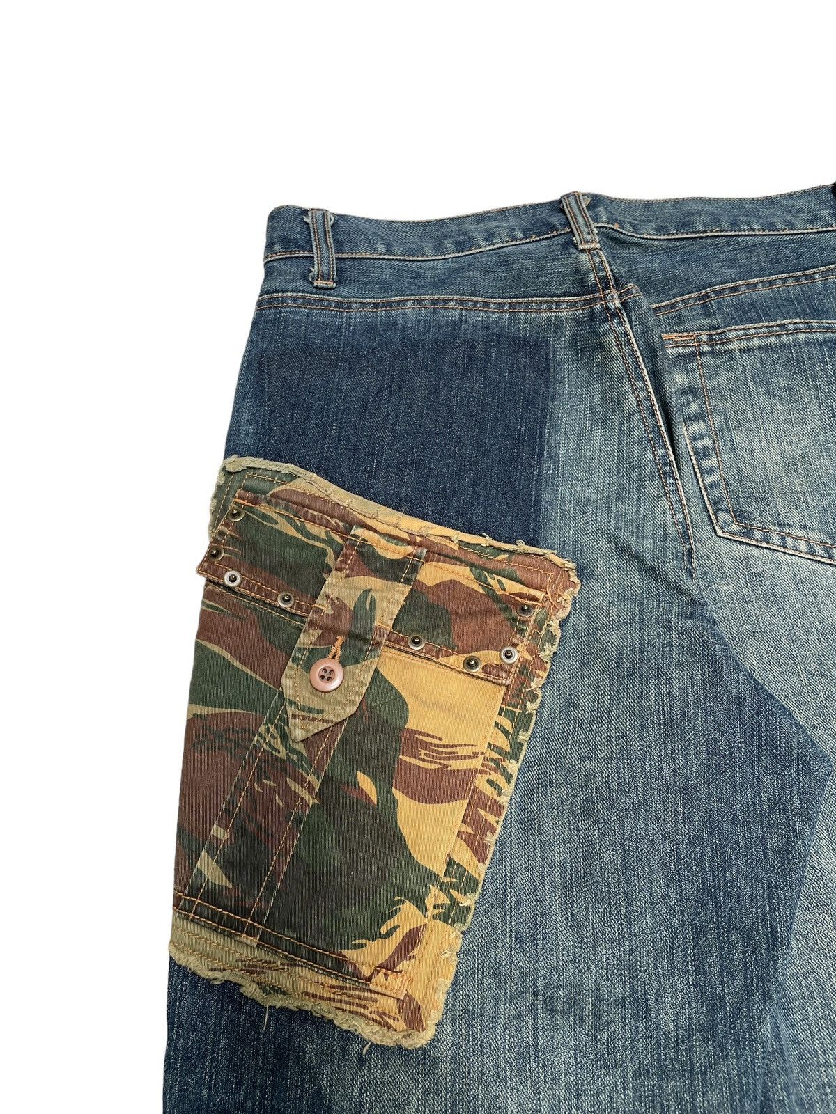 Le Grande Bleu (L.G.B.) Very Rare Vintage Brand Bruce Pee Tactical Baggy Jeans 1990s Size US 31 - 5 Thumbnail