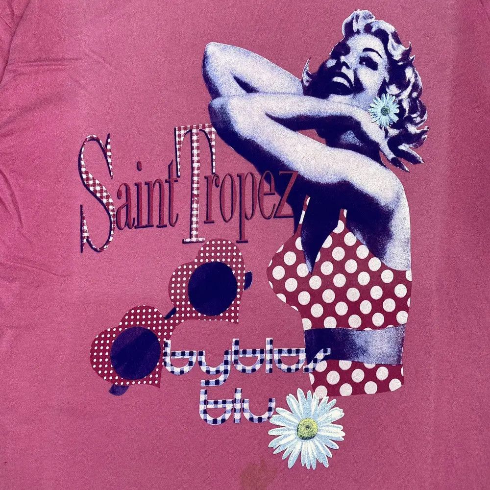 Byblos BYBLOS Blu Saint Tropez Graphic Faded Tee Made In Italy Size US M / EU 48-50 / 2 - 4 Thumbnail