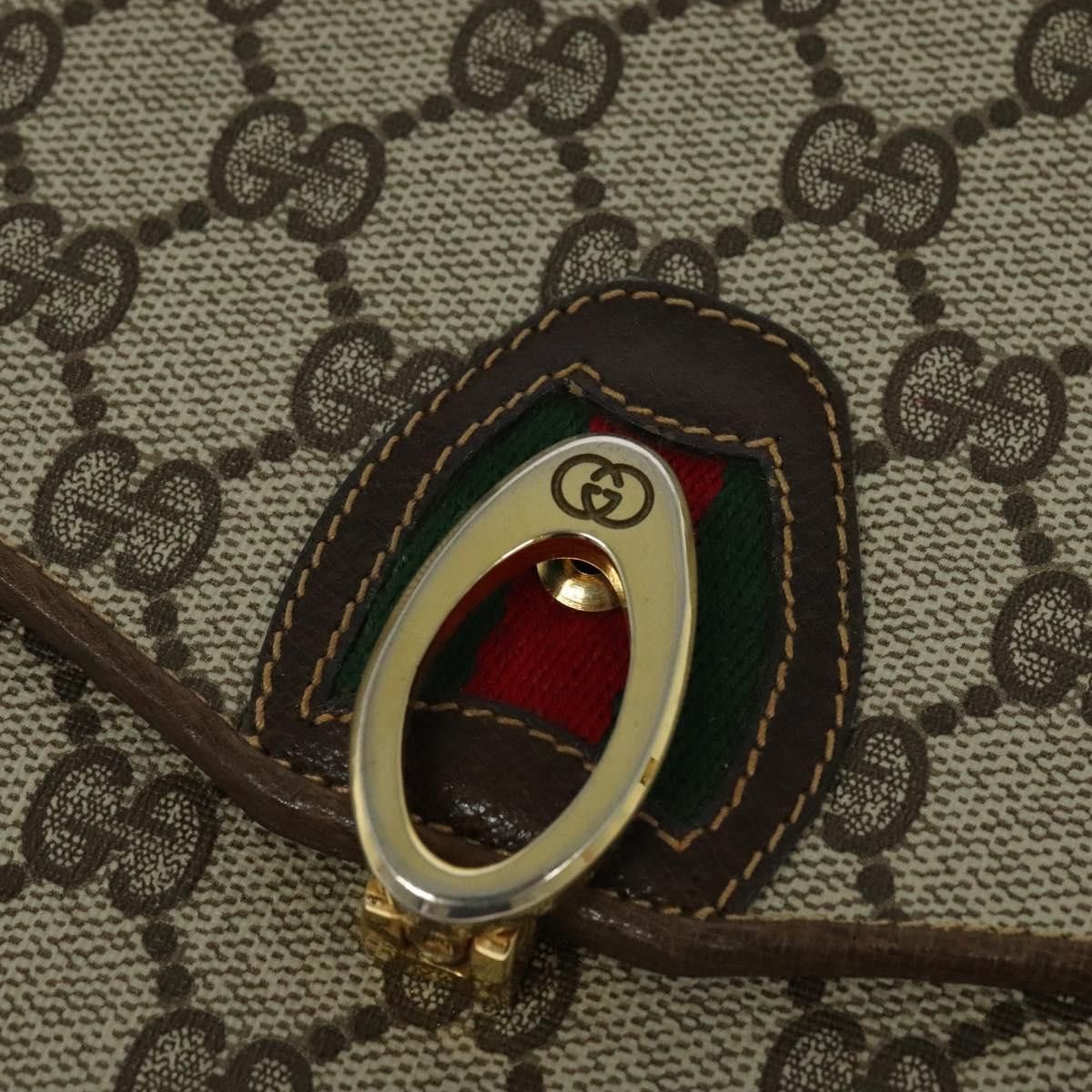 Gucci GUCCI GG Supreme Web Sherry Line Shoulder Bag Pvc Beige Gold Size ONE SIZE - 15 Thumbnail
