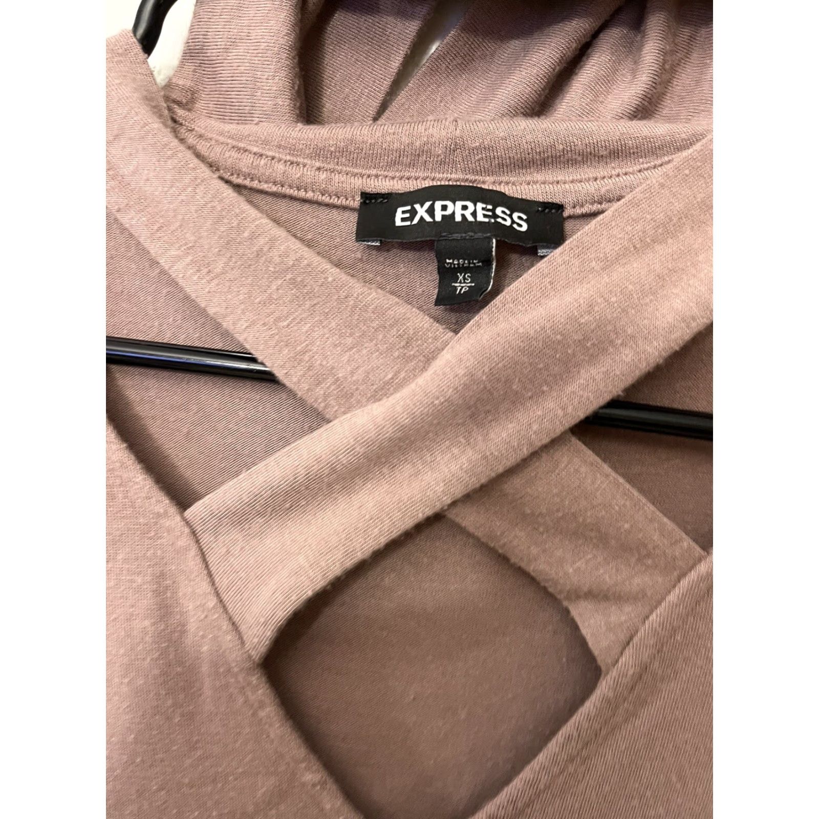 Vintage Heritage Brand Blouse XS Pink Grey Turtleneck Short Sleeve Women's Regular Casual Basic Size XS / US 0-2 / IT 36-38 - 2 Thumbnail