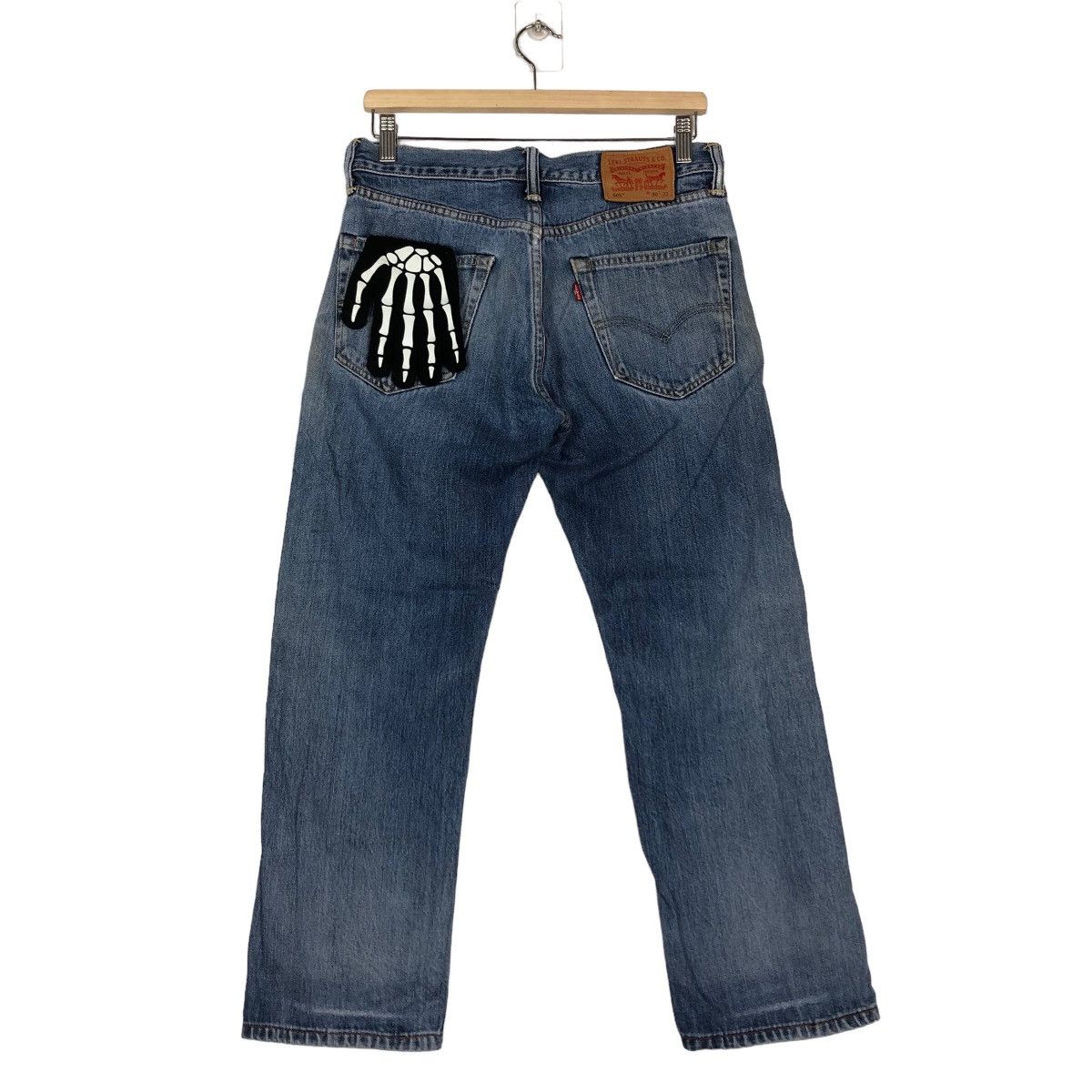 Levi's 🔥VINTAGE LEVI’S STRAIGHT CUT DISTRESSED DENIM JEANS Size US 30 / EU 46 - 8 Thumbnail