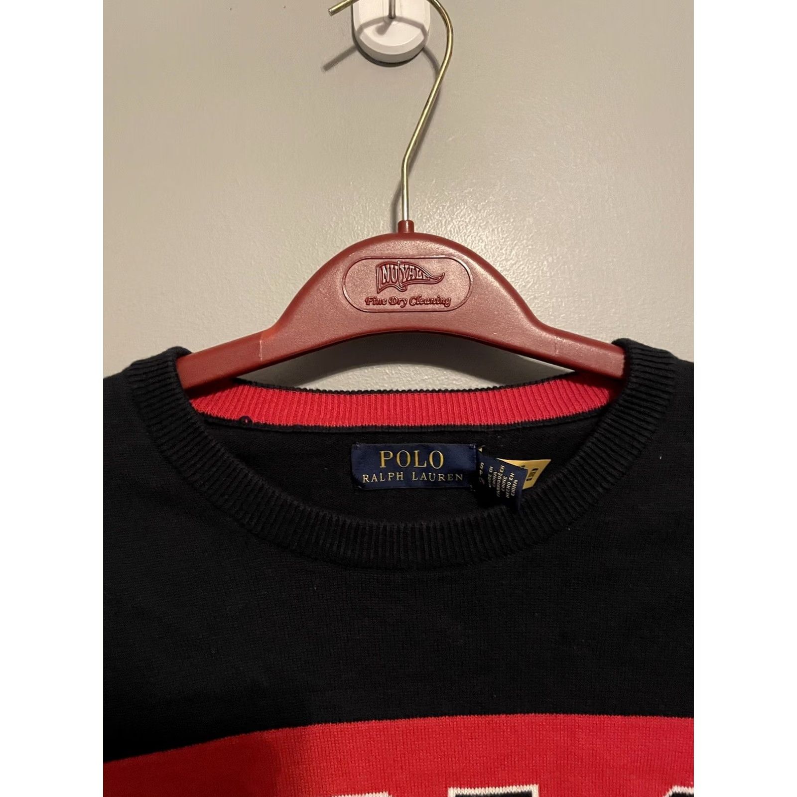 Ralph Lauren Ralph Lauren Polo Men Sweater Pullover Navy Red Size S Knit Round Neck Long Sleeve Striped Classic All Seasons Size US S / EU 44-46 / 1 - 3 Thumbnail