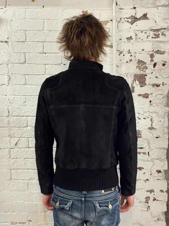 Armani Armani Black Suede Avant-Garde Bomber Jacket Size US S / EU 44-46 / 1 - 3 Thumbnail