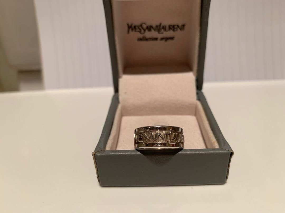 Yves Saint Laurent YSL Yves Saint Laurent logoprint ring Size ONE SIZE - 2 Thumbnail