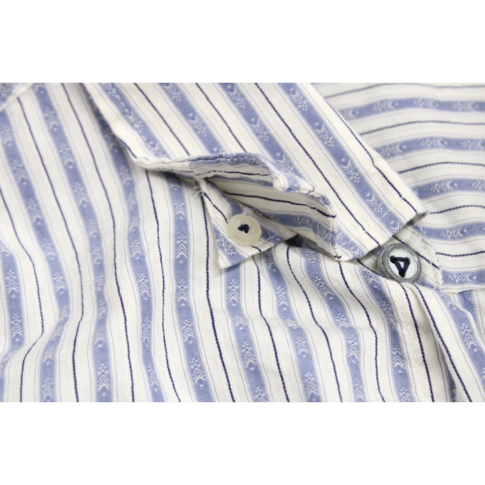 Tommy Bahama Tommy Bahama Shirt Men's XL Blue Stripe Flip Cuff Long Sleeve Hidden Button Down Size US XL / EU 56 / 4 - 4 Thumbnail