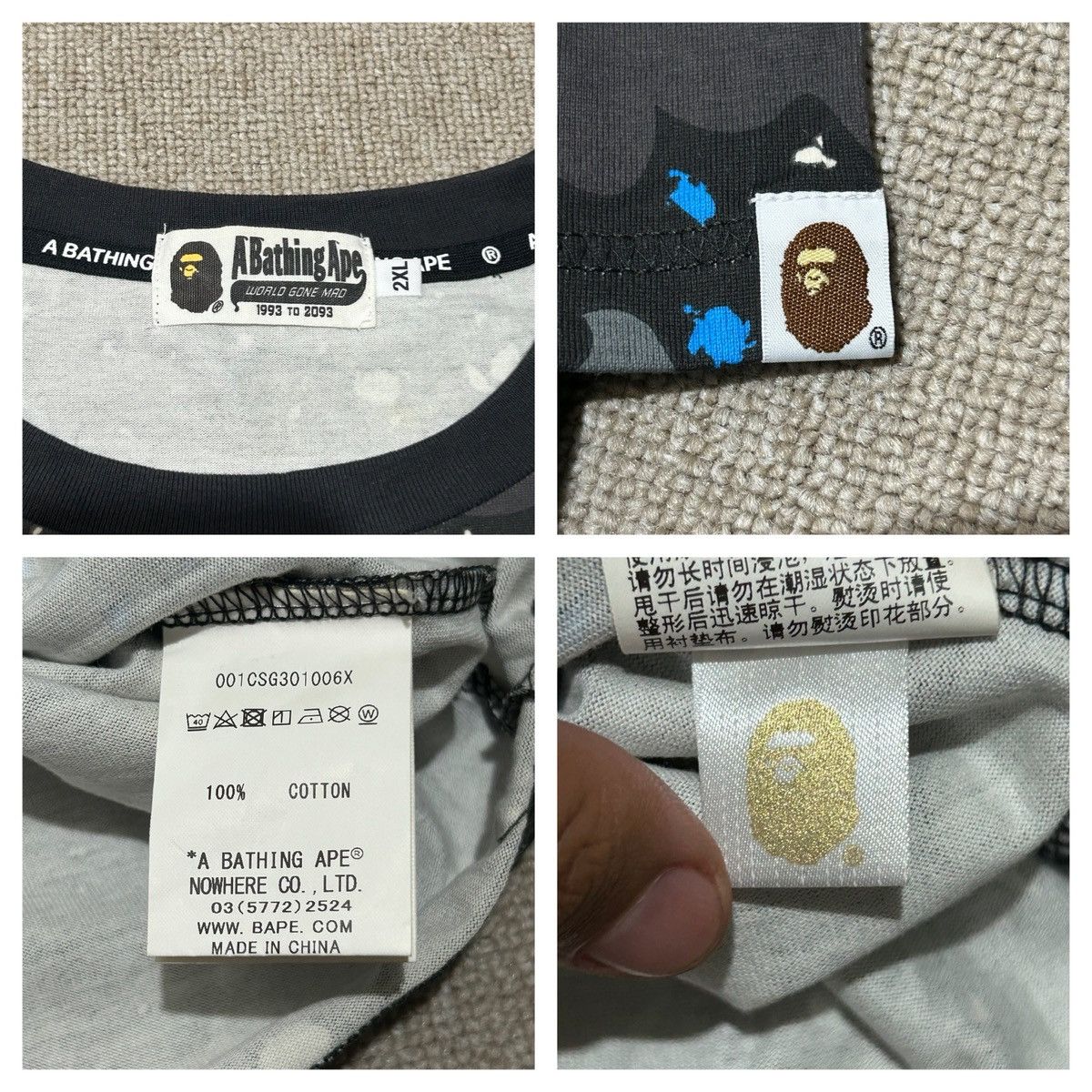 Bape Bape Shark Space Camo Tee Size US XXL / EU 58 / 5 - 4 Thumbnail