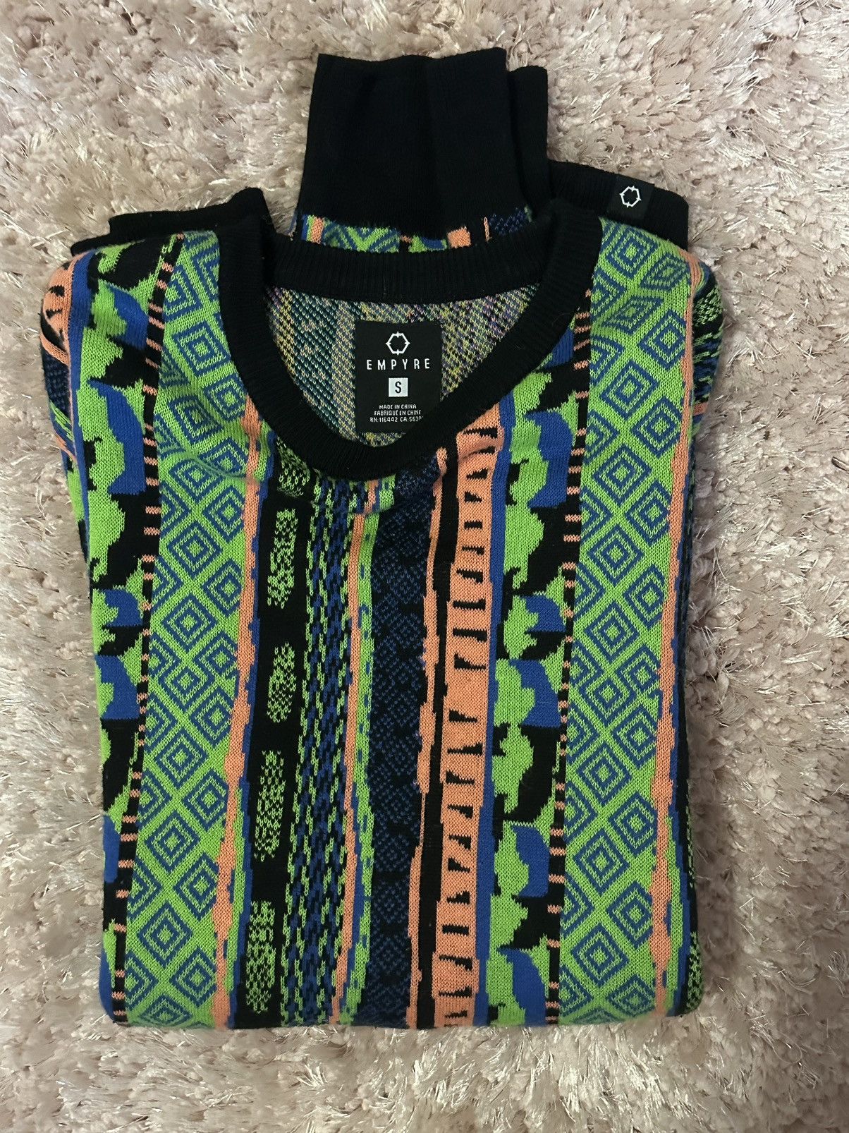Empyre Empyre Coogi Style Urban Vertical Sweater Mens Size Small Size US S / EU 44-46 / 1 - 1 Thumbnail
