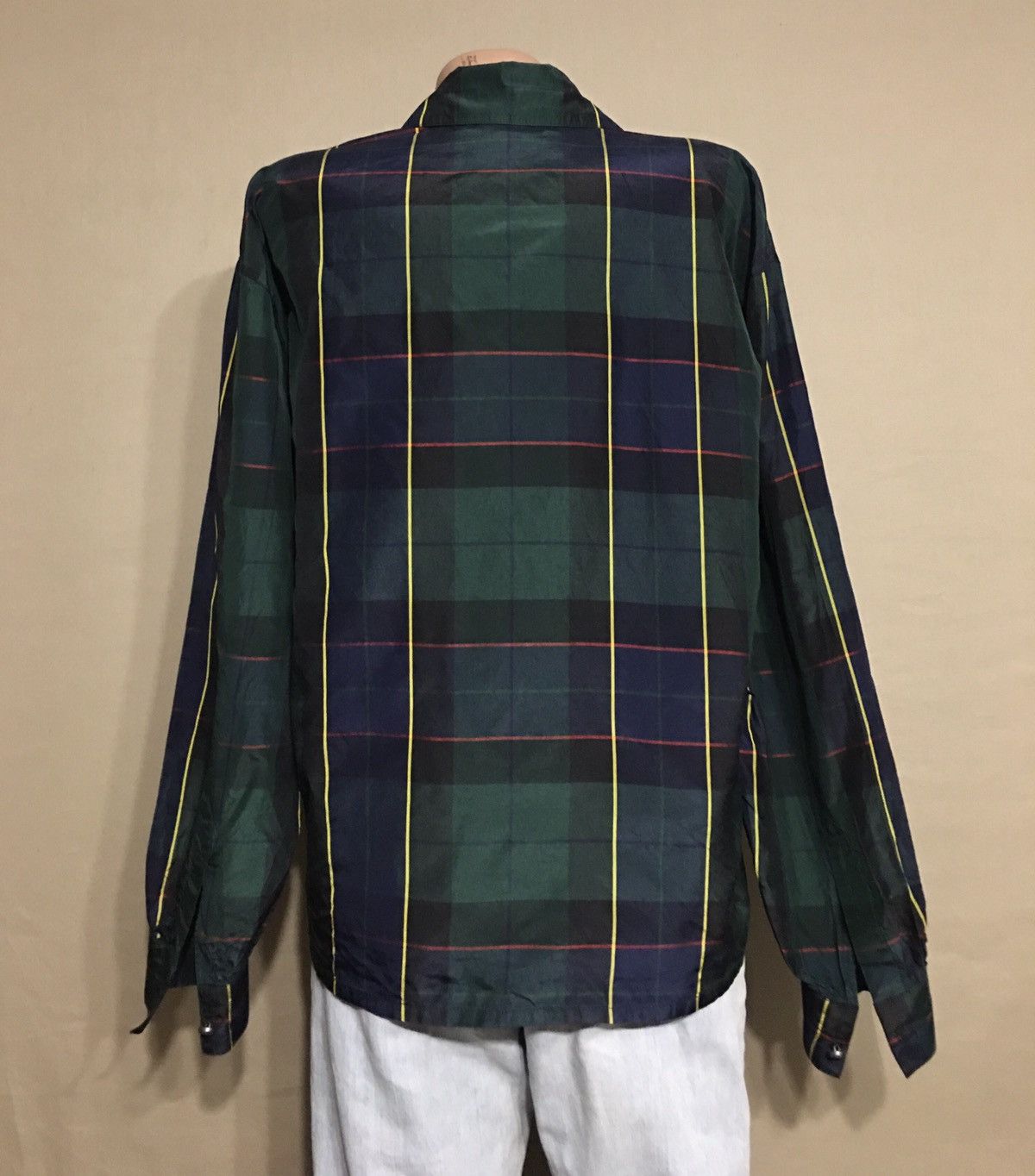 Escada ESCADA Silk Green Blue Check Blouse Shirt Size EU 38 Size S / US 4 / IT 40 - 4 Thumbnail