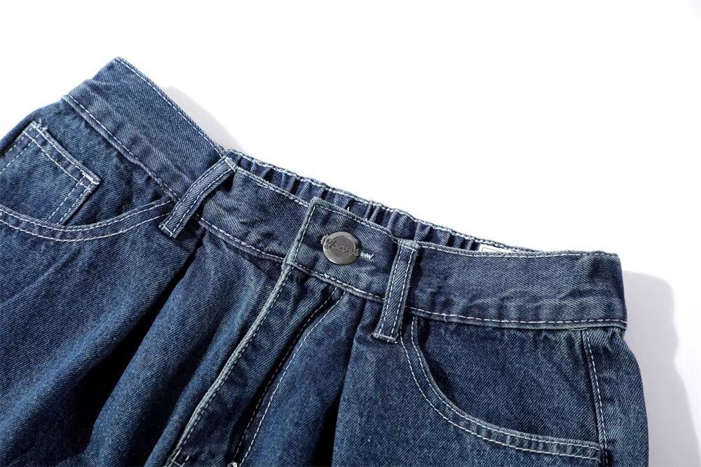 Japanese Brand × Jean Japanese retro distressed washed elastic waist jeans Size US 32 / EU 48 - 4 Thumbnail