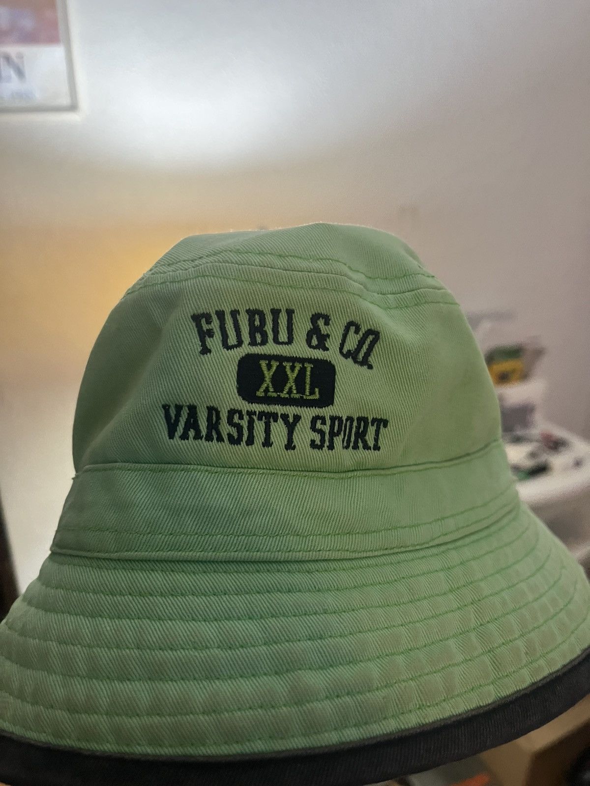 Fubu Vintage FUBU Bucket Hat – Lime Green / Black Size ONE SIZE - 1 Thumbnail